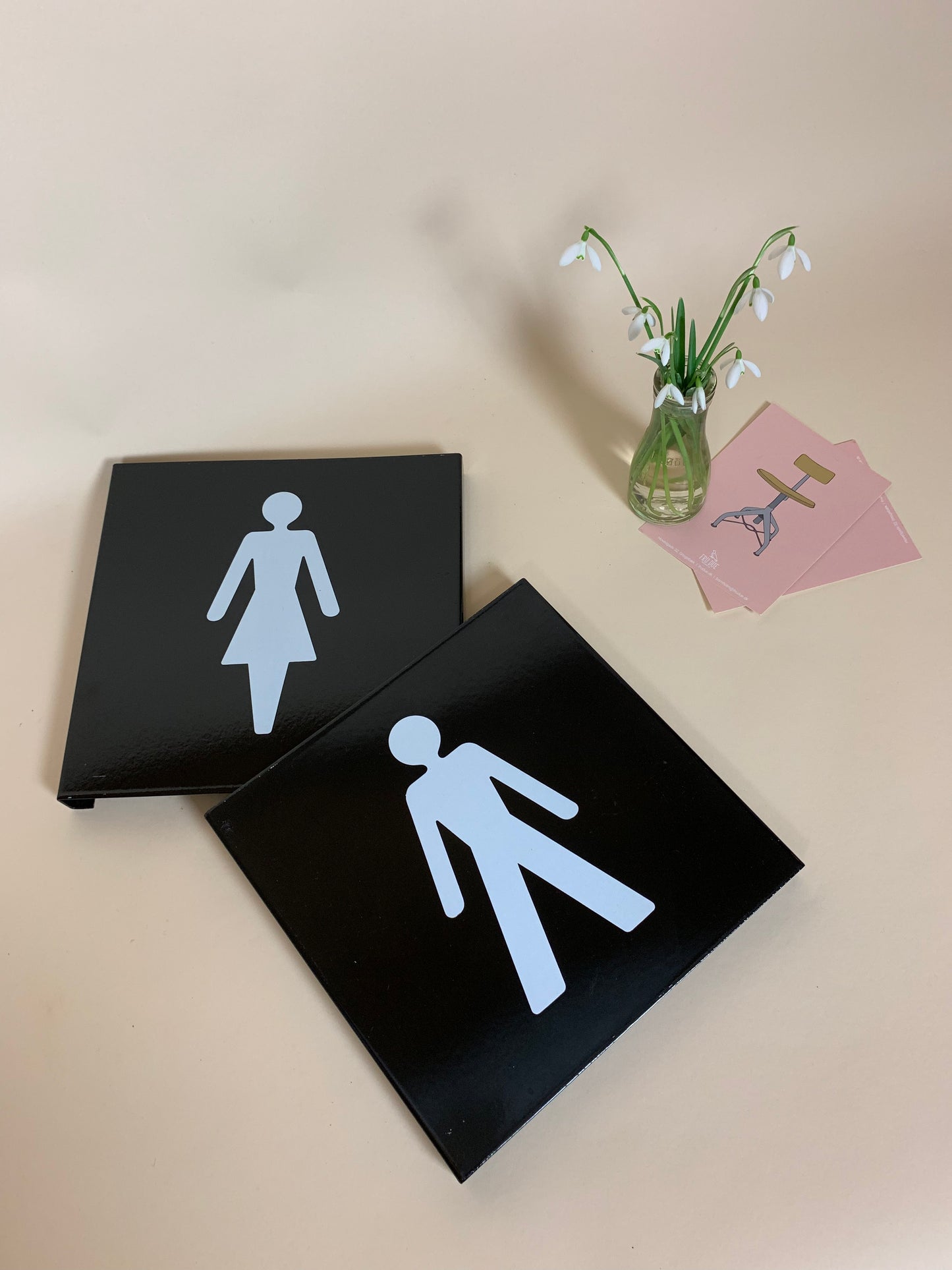 Sæt med skilte piktogrammer til henholdsvis damer og herrer