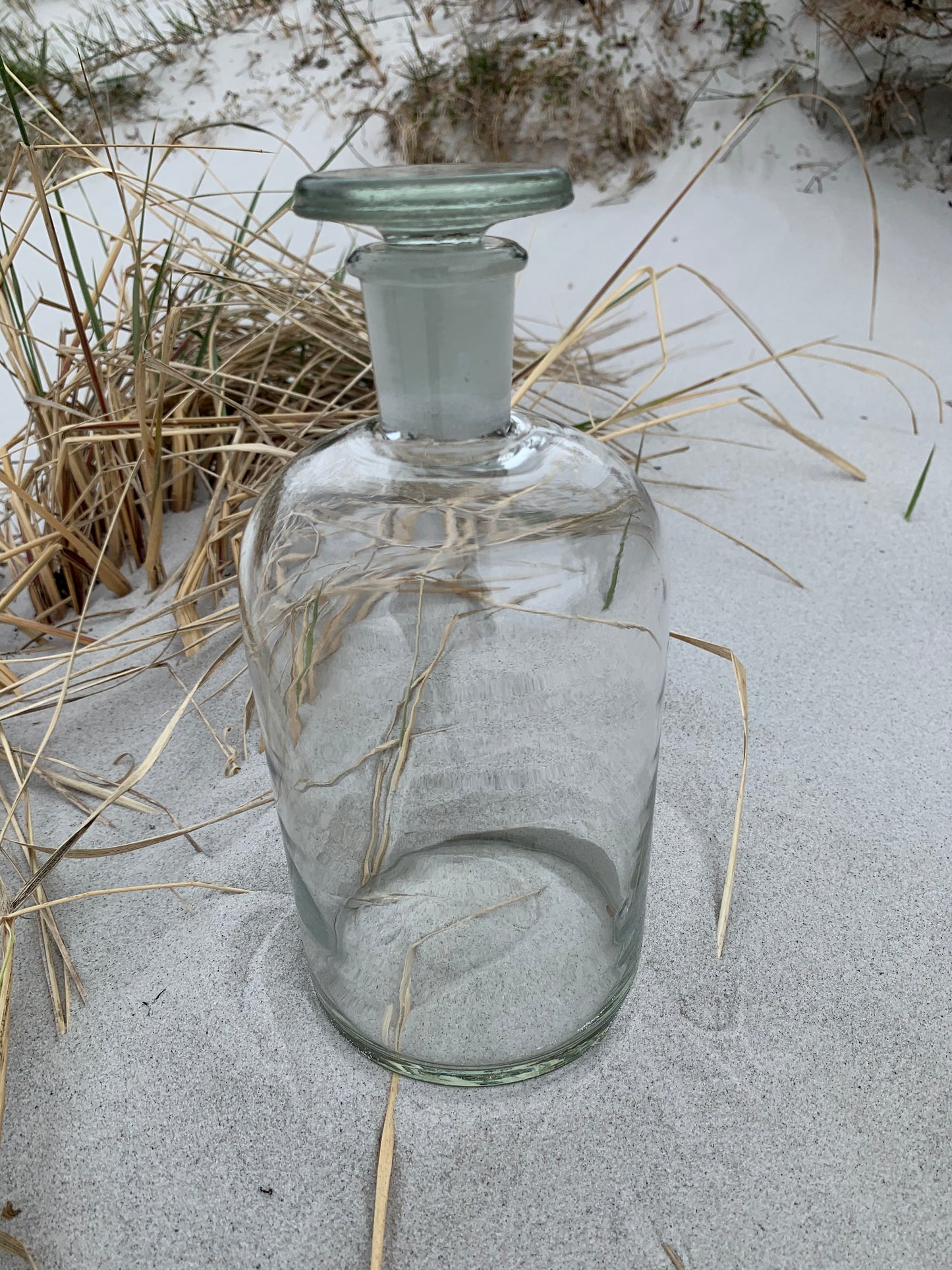 Apotekerflaske i klart glas