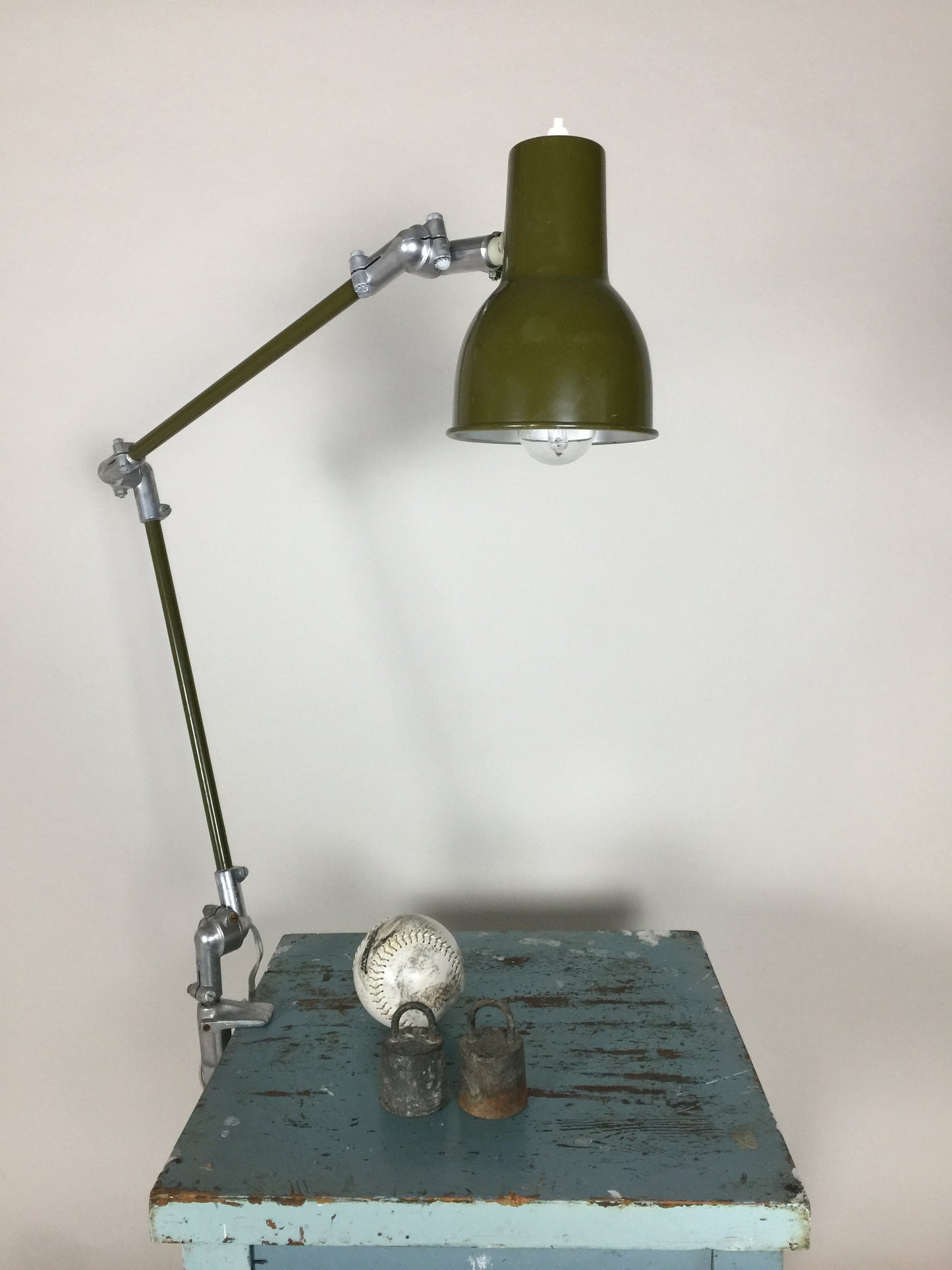 Industriel Rijo arkitektlampe i armygrøn