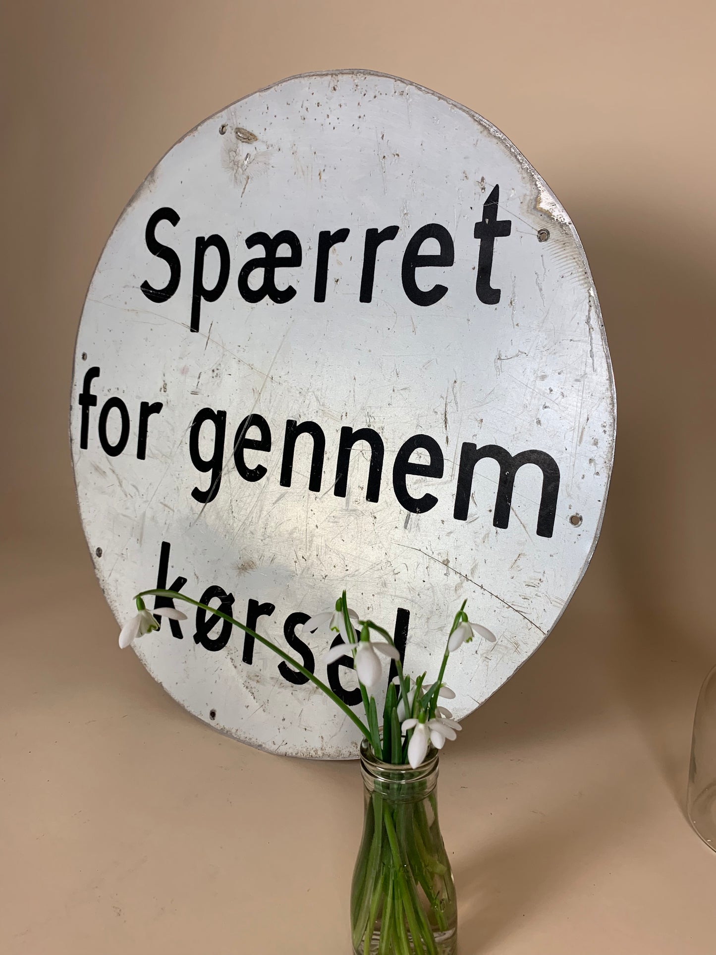 Rundt skilt - Spærret for gennemkørsel