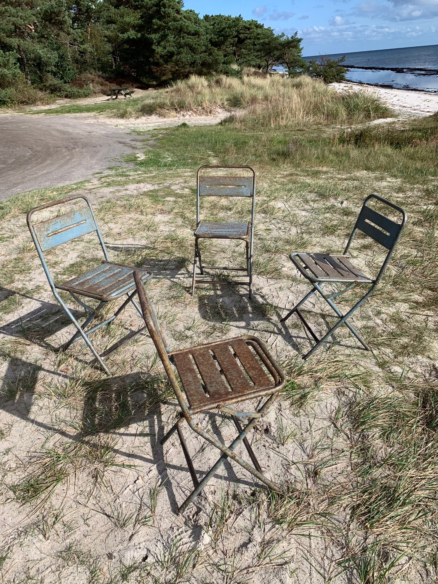 Rå klapstol med patina - prisen er pr. stk.