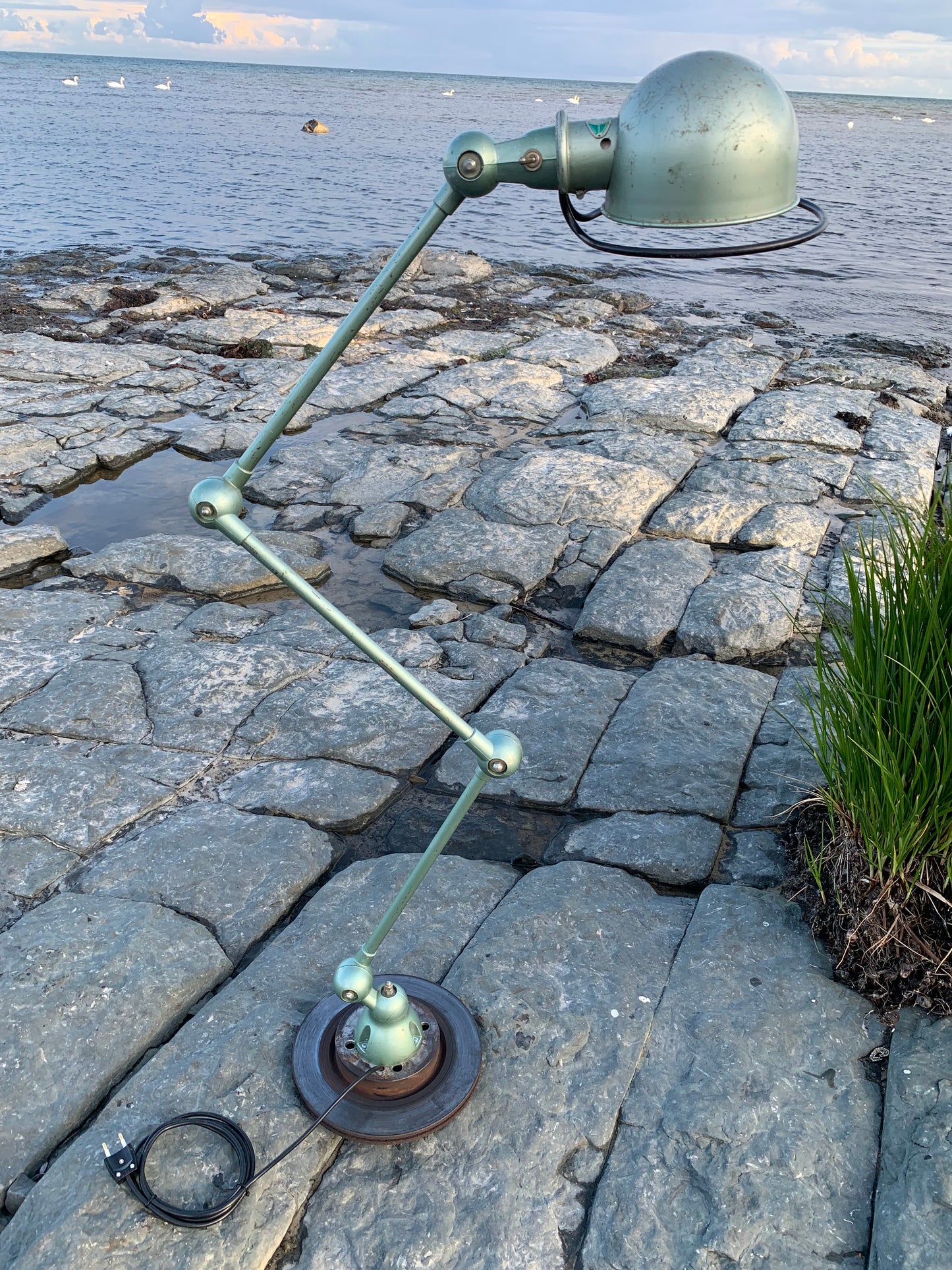 Jieldé bord/væg/loft lampe - 3 arme (grøn)
