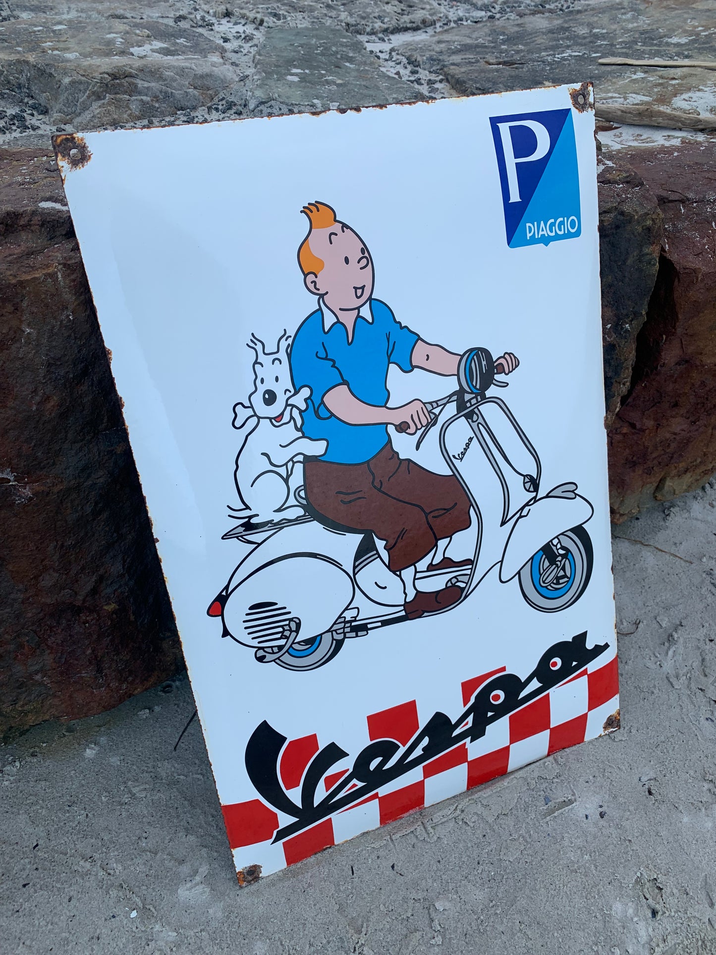 Tintin og Vespa skilt