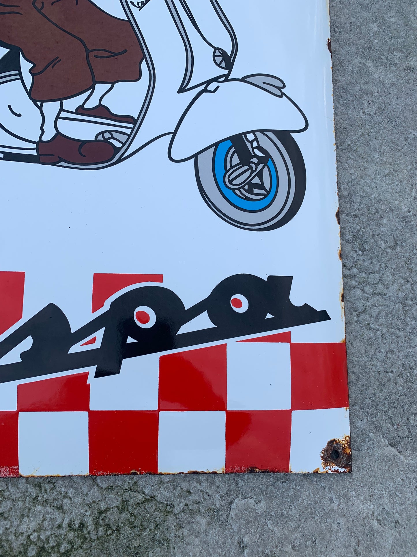 Tintin og Vespa skilt