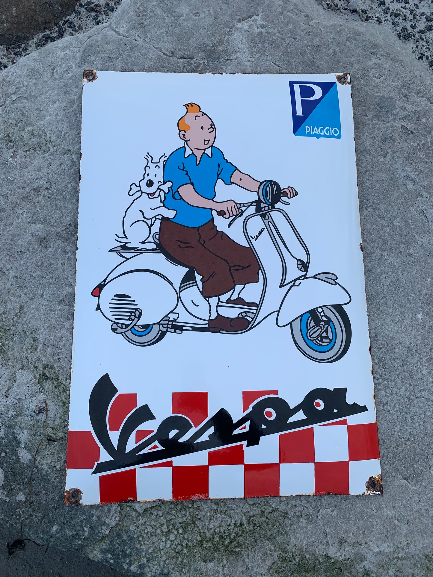 Tintin og Vespa skilt