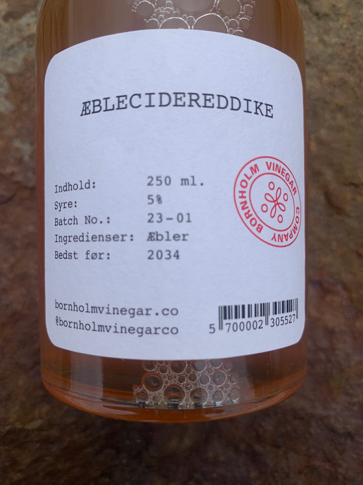 BORNHOLM VINEGAR COMPANY - ÆBLECIDEREDDIKE  250 ml.