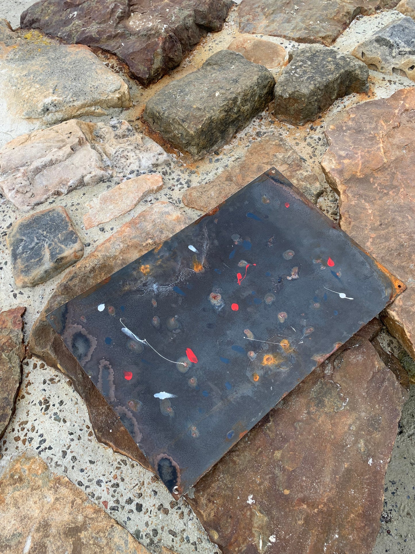 Emaljeskilt med Kaptajn Haddock og Esso