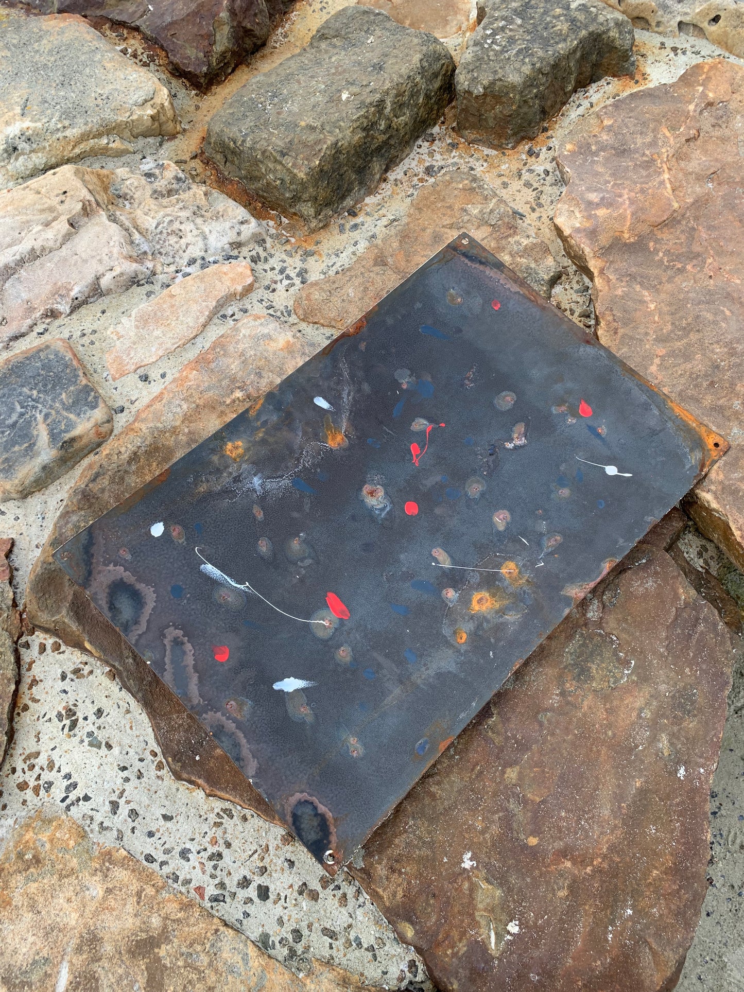 Emaljeskilt med Kaptajn Haddock og Esso