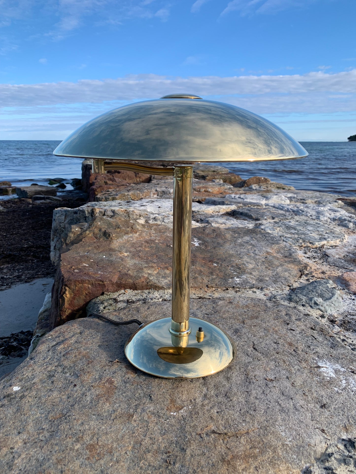 Egon Hildebrand messing lampe med svingarm
