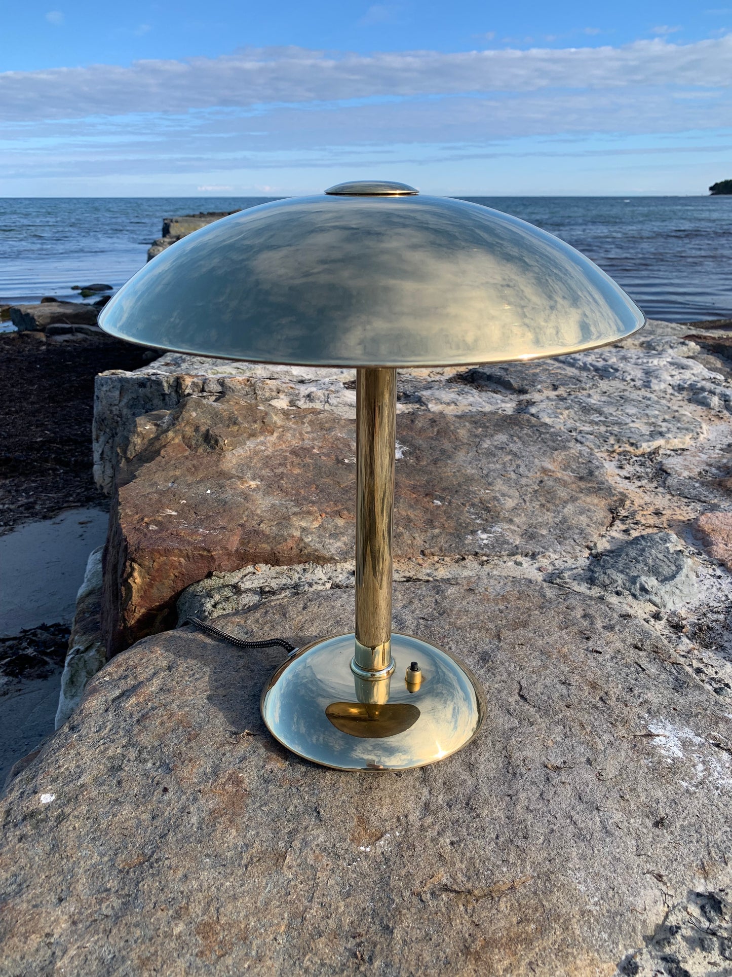 Egon Hildebrand messing lampe med svingarm