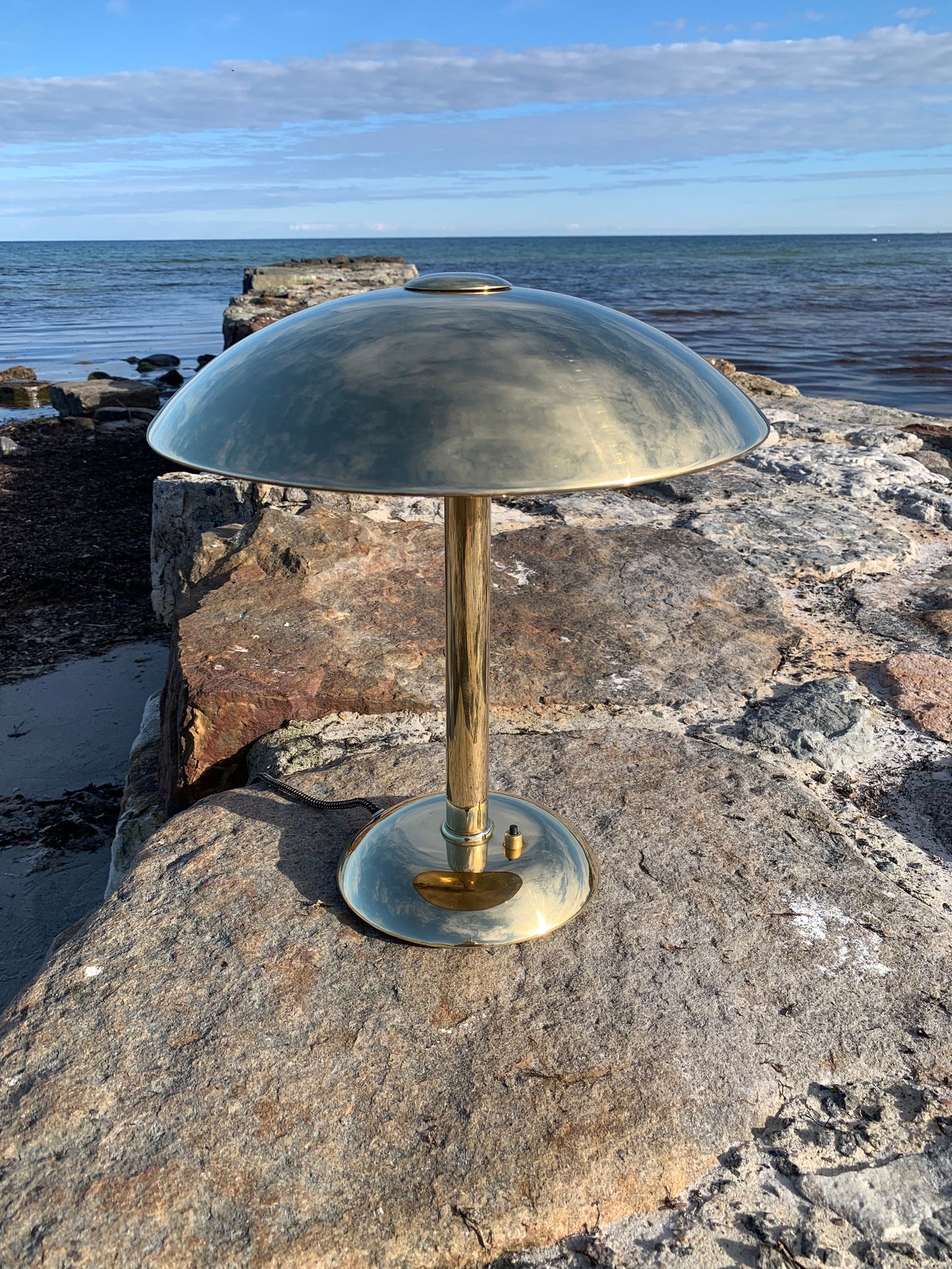 Egon Hildebrand messing lampe med svingarm