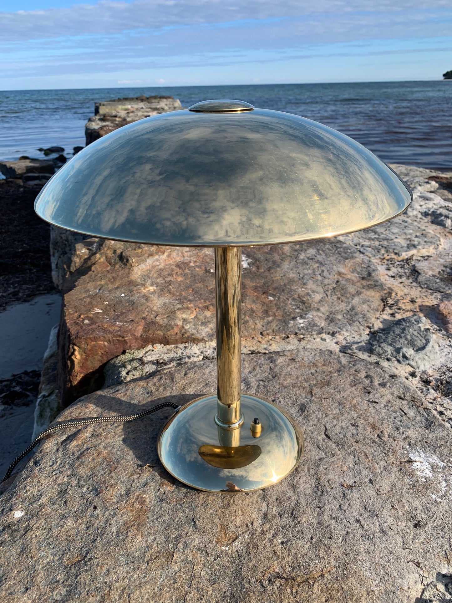 Egon Hildebrand messing lampe med svingarm