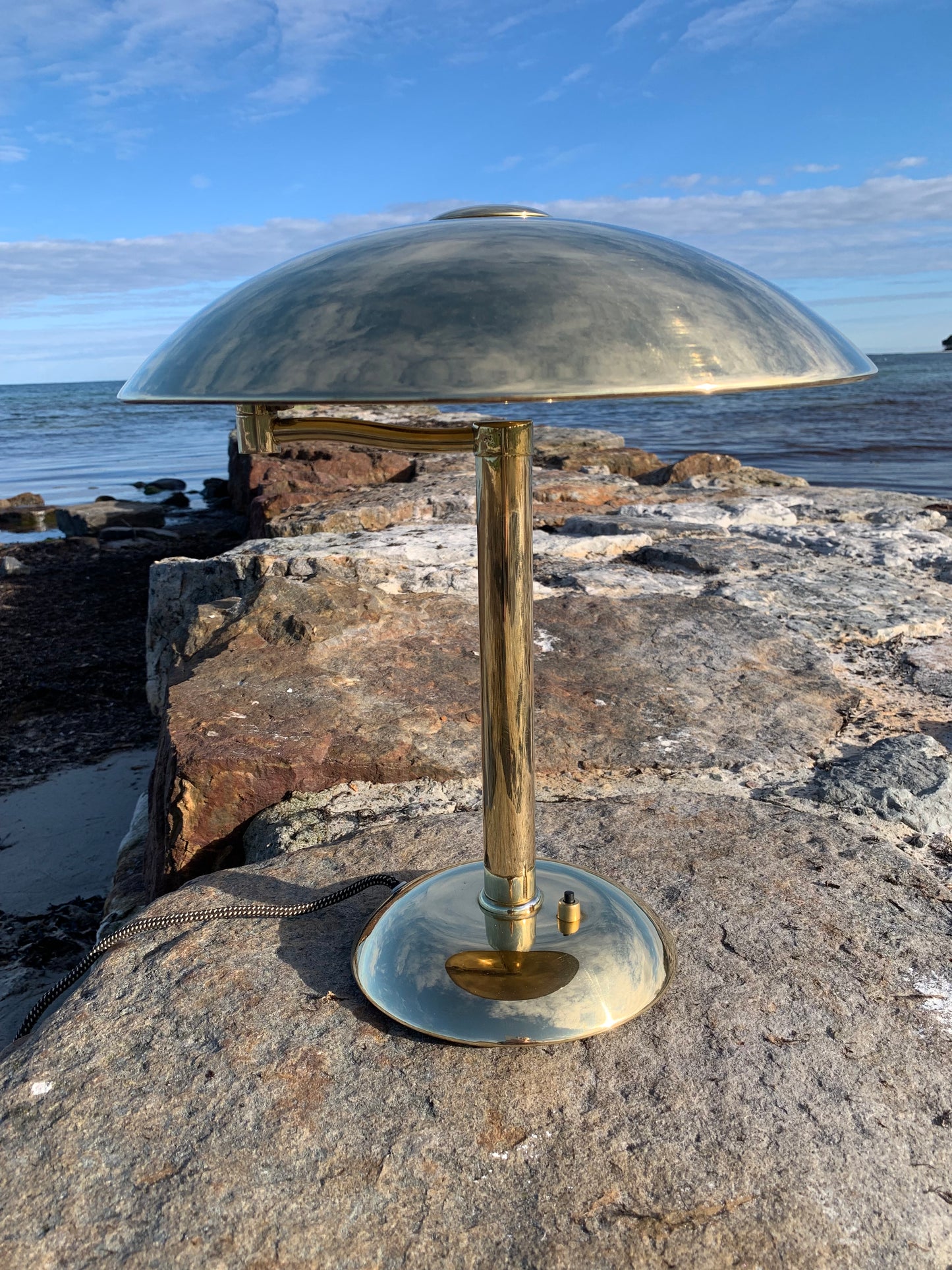 Egon Hildebrand messing lampe med svingarm