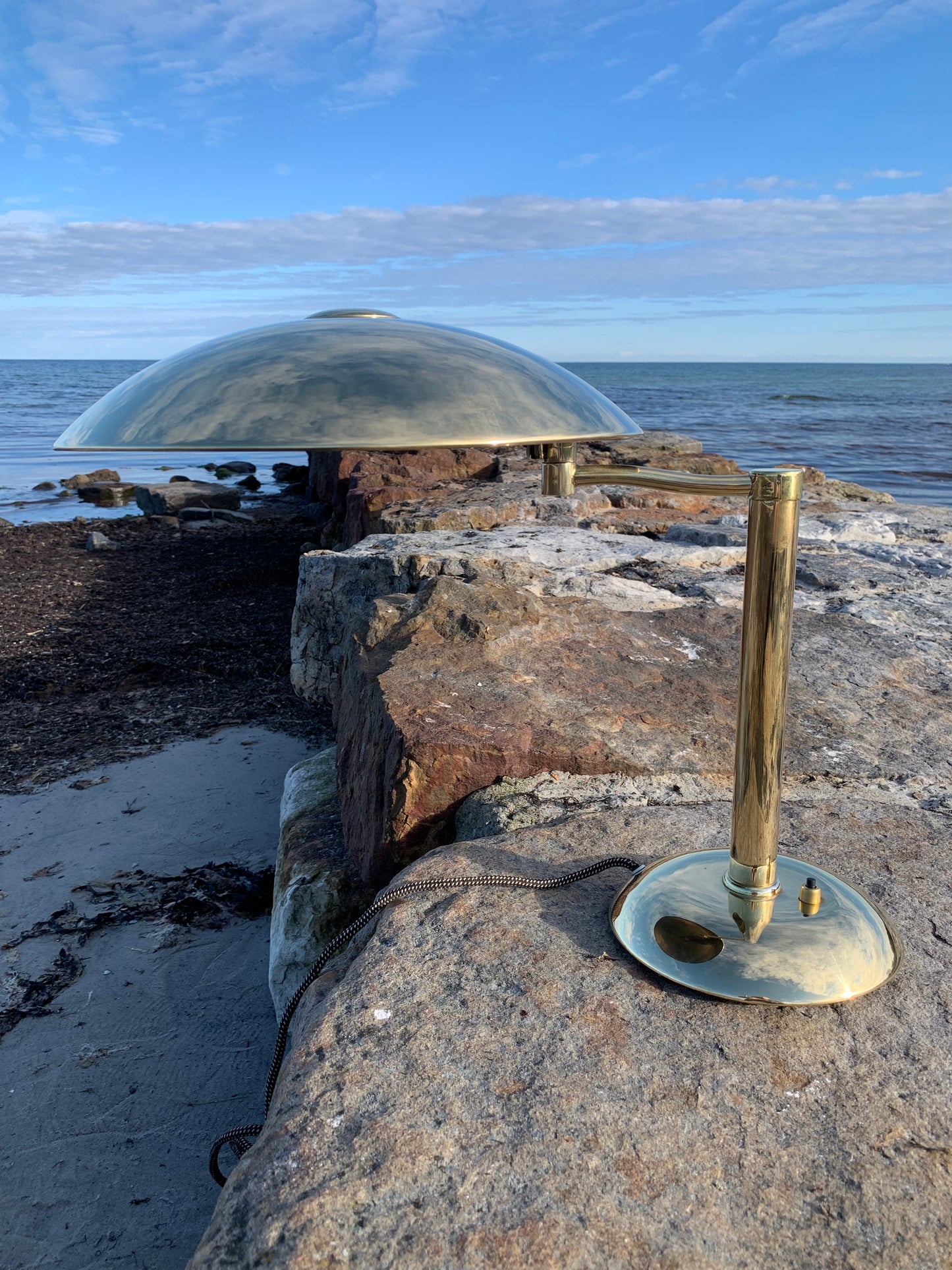 Egon Hildebrand messing lampe med svingarm
