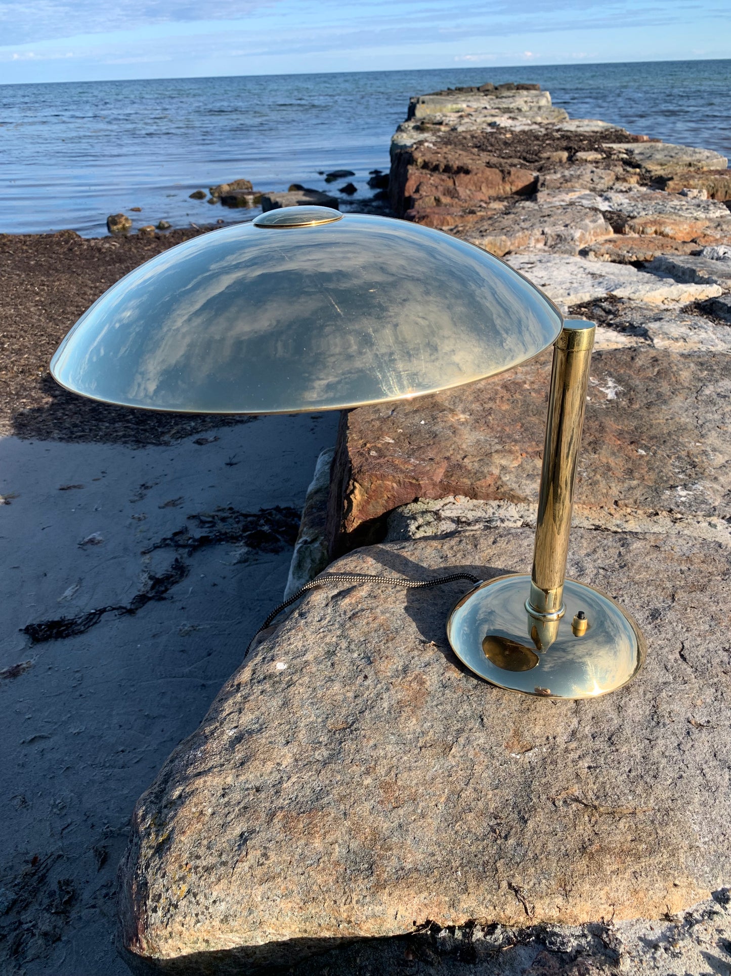 Egon Hildebrand messing lampe med svingarm