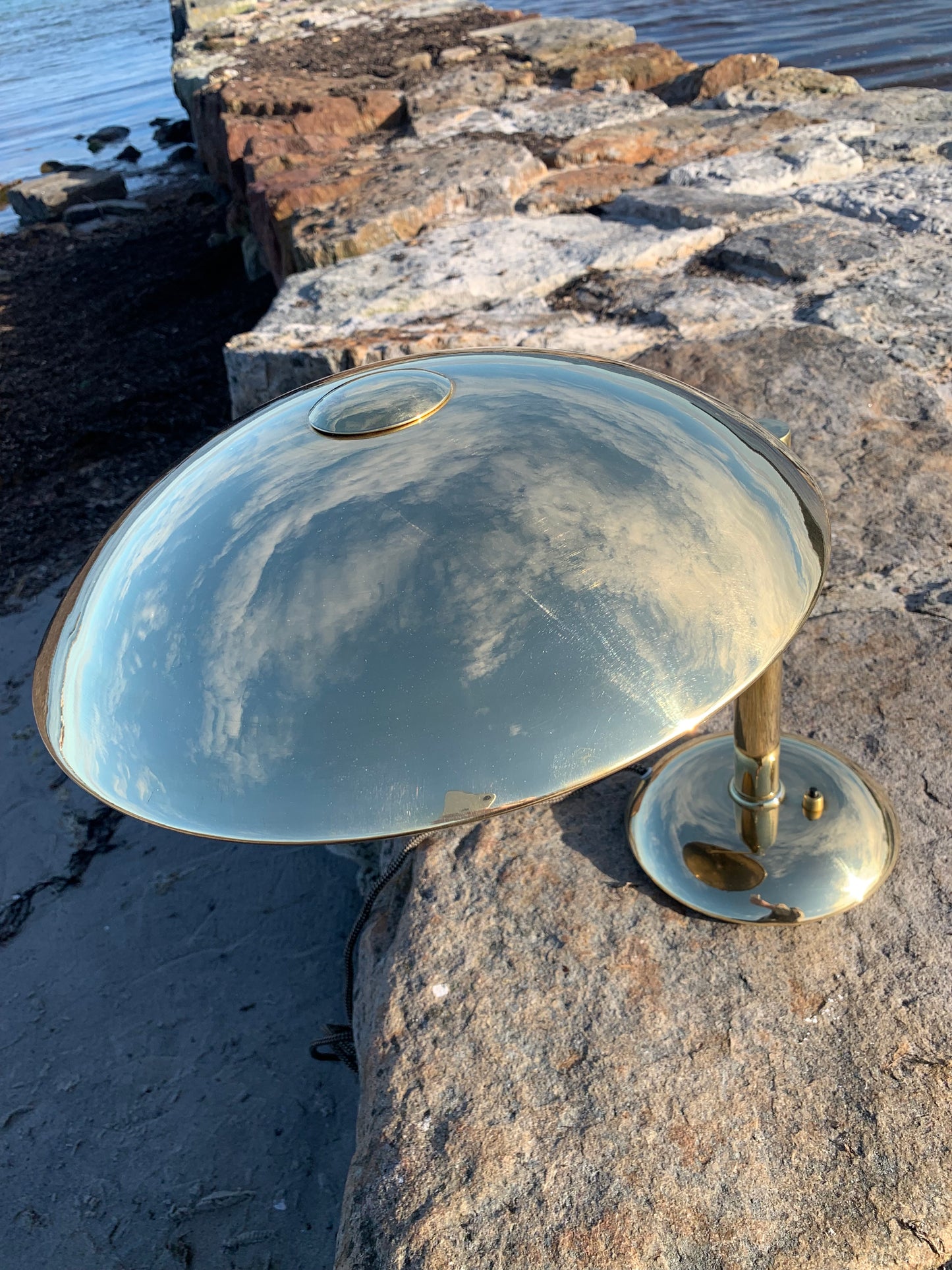 Egon Hildebrand messing lampe med svingarm