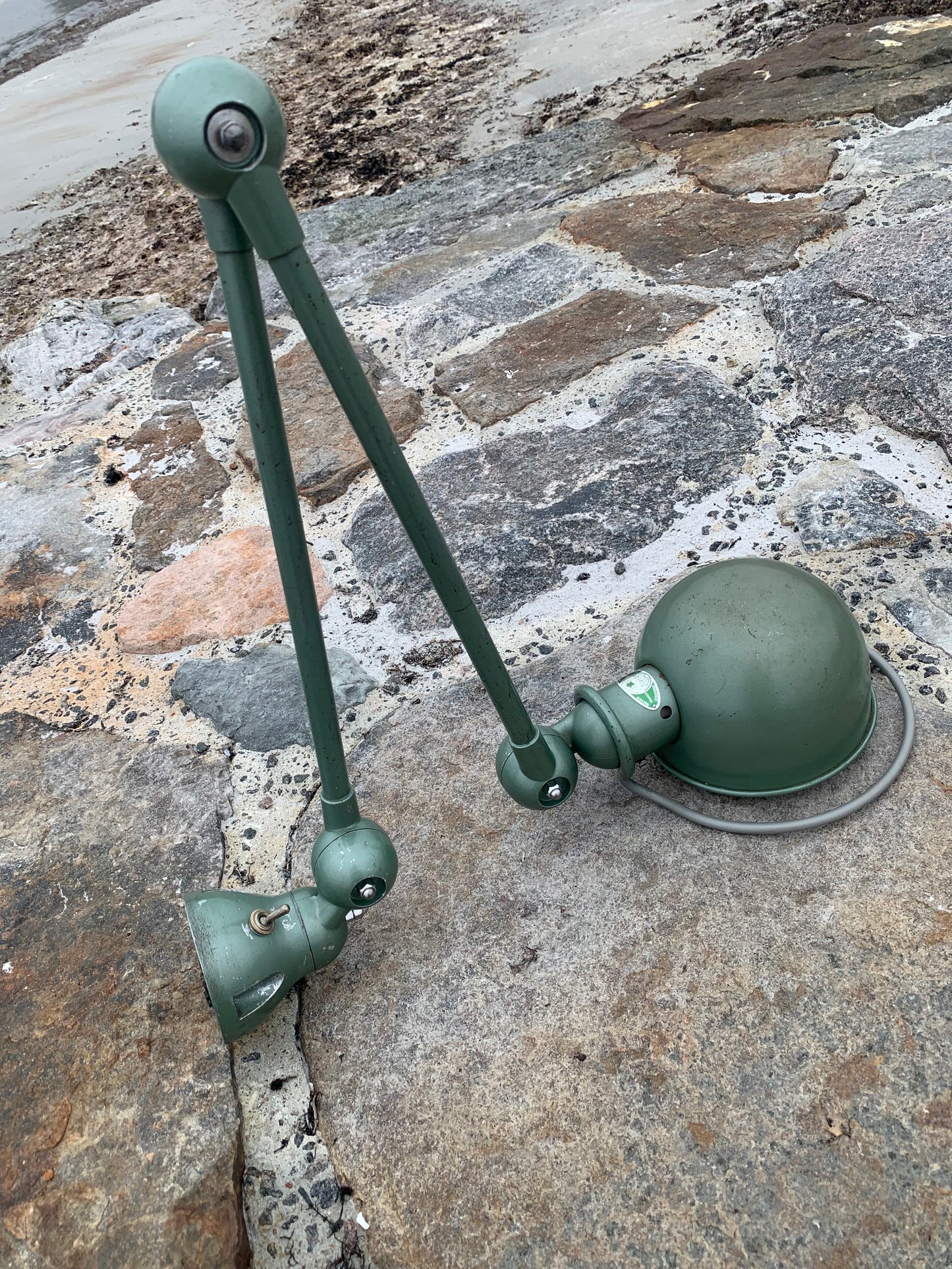 Jieldé væg/loft lampe med 2 arme - Grøn