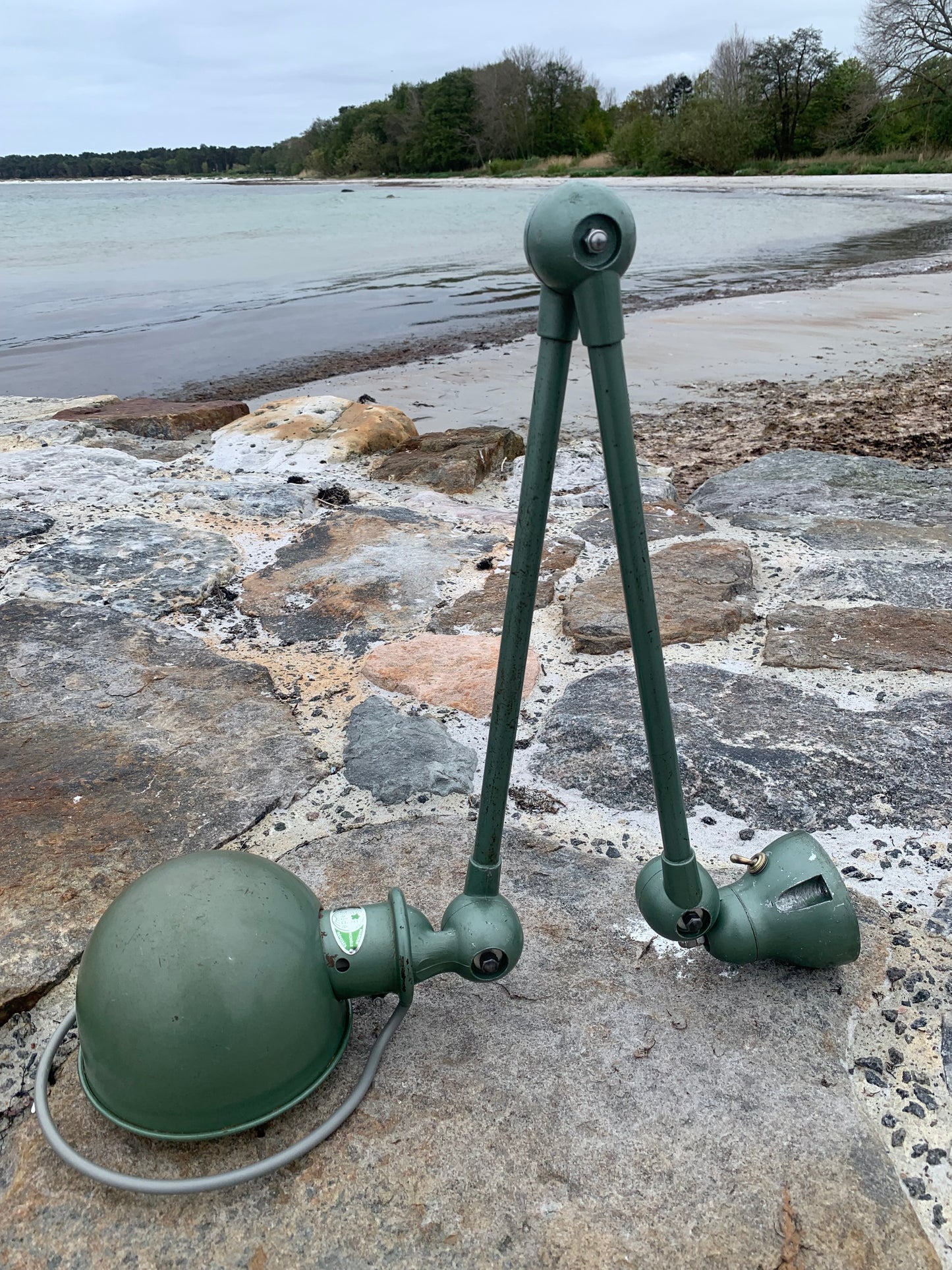 Jieldé væg/loft lampe med 2 arme - Grøn