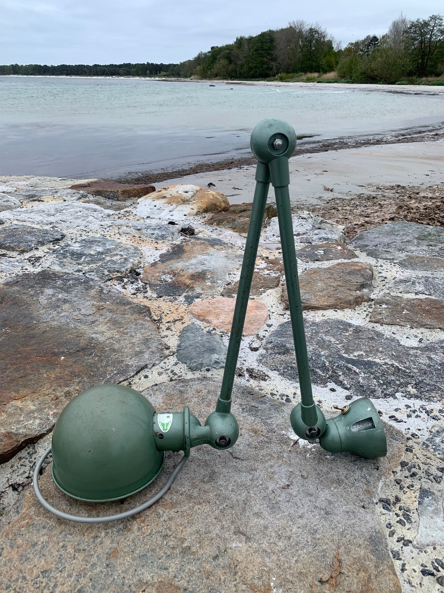 Jieldé væg/loft lampe med 2 arme - Grøn
