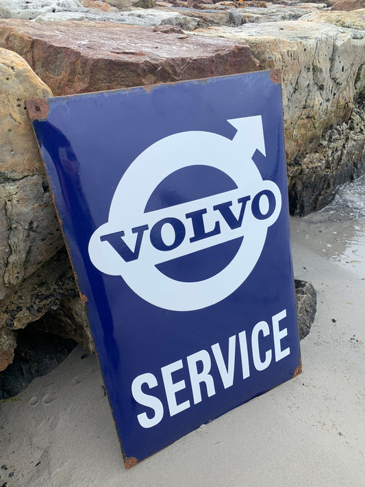 Volvo emaljeskilt (hvælvet)