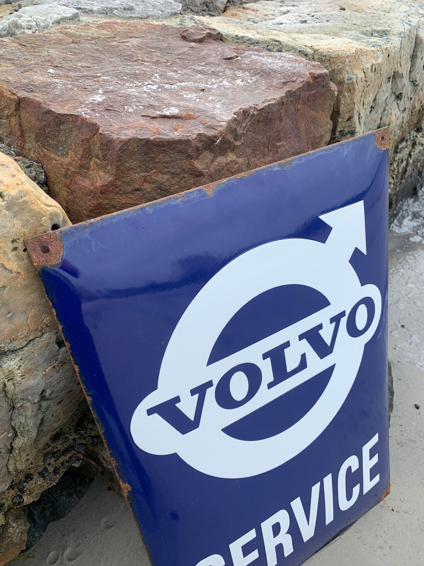 Volvo emaljeskilt (hvælvet)