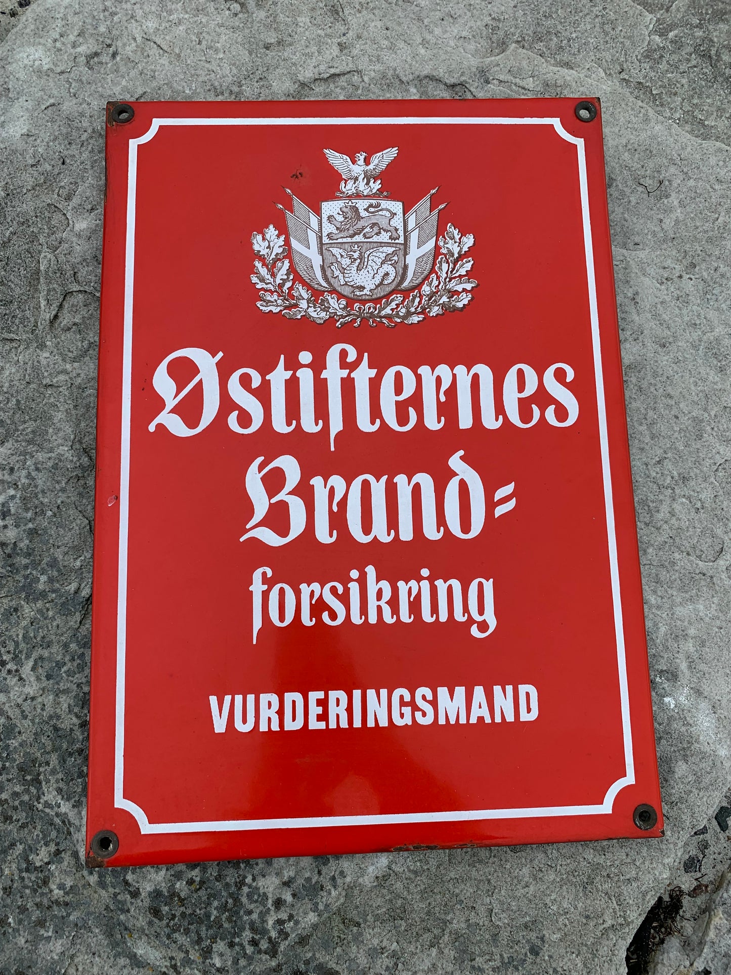 Emaljeskilt - Østifternes Brandforsikring