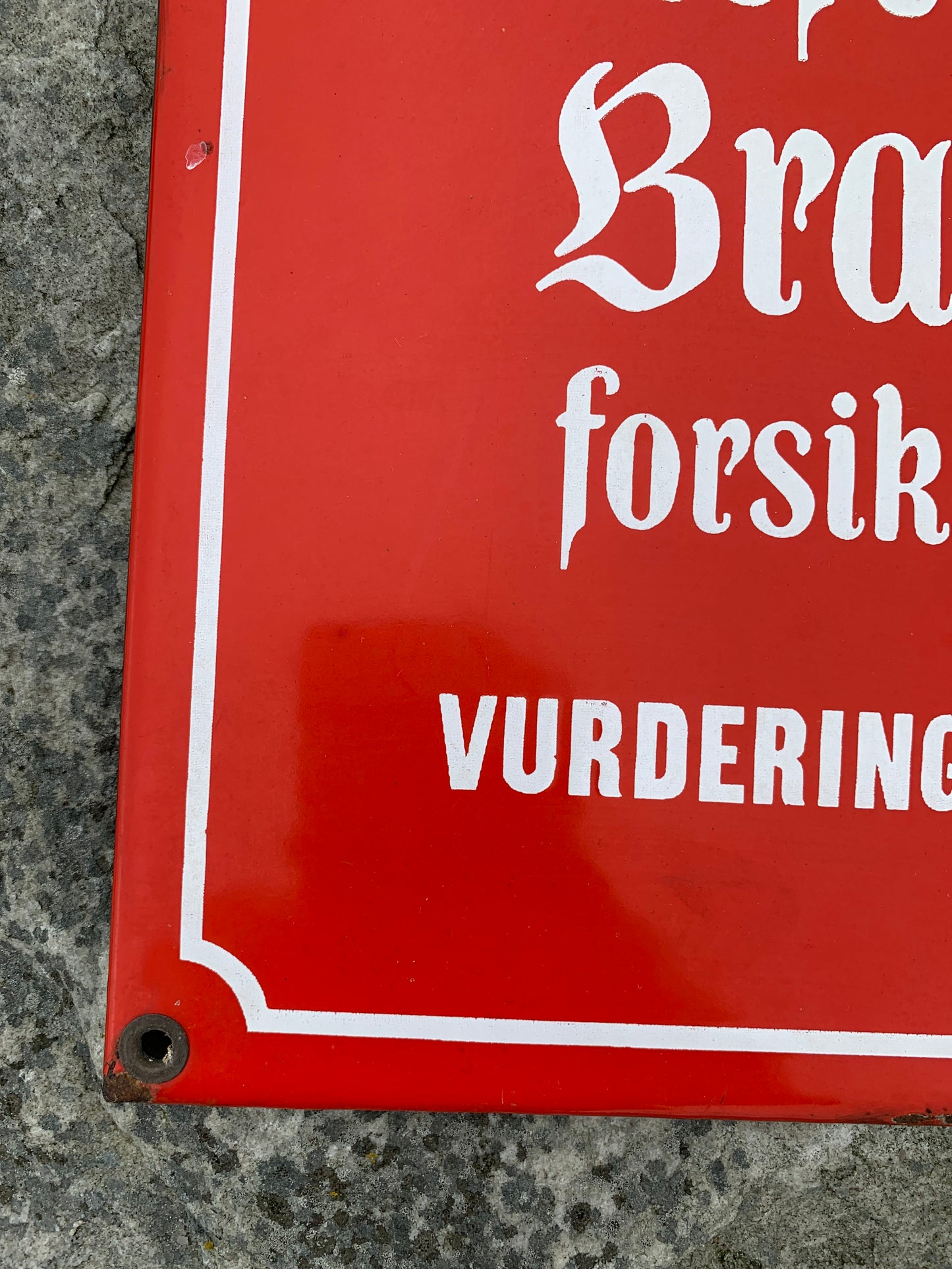 Emaljeskilt - Østifternes Brandforsikring