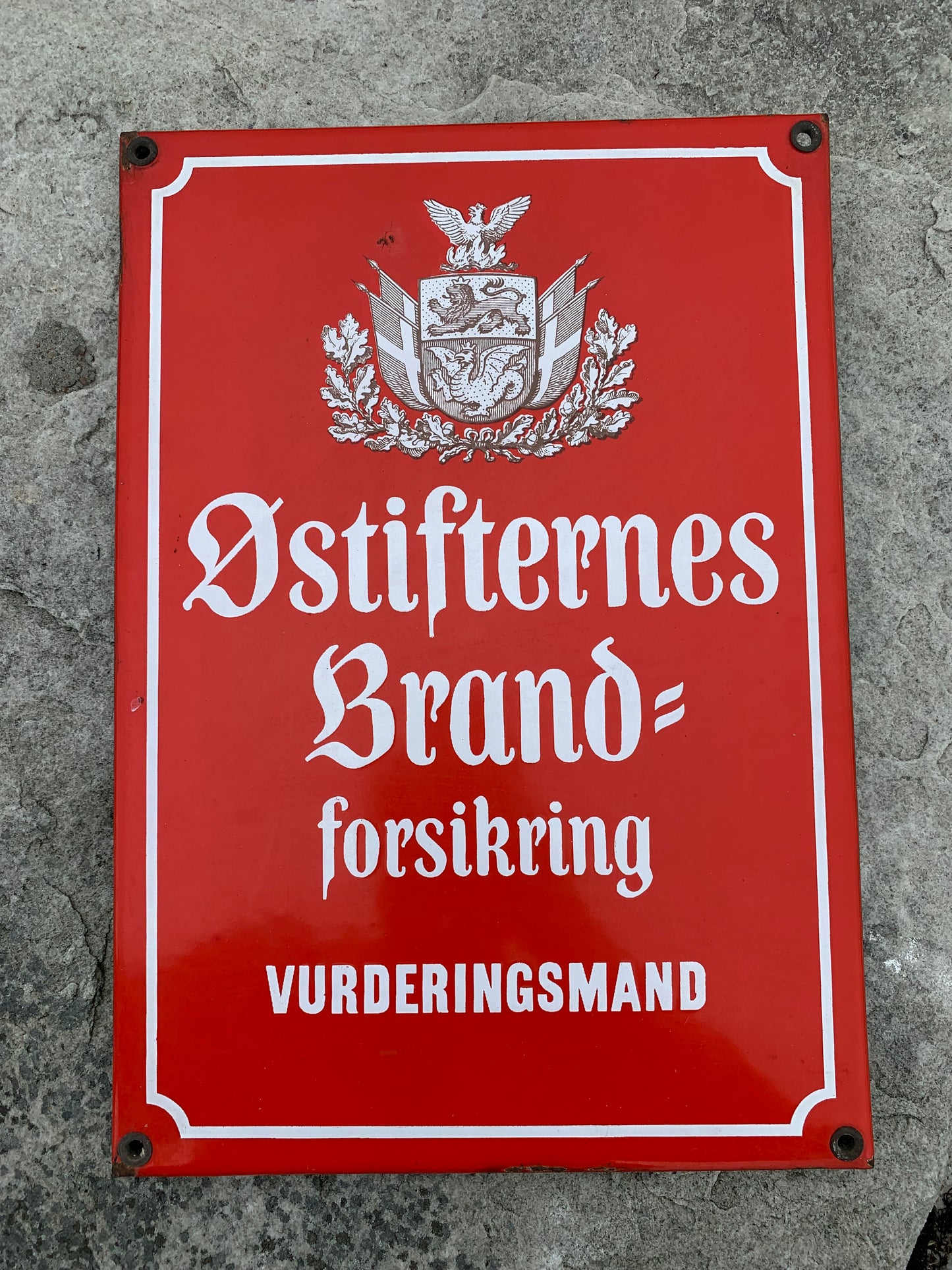 Emaljeskilt - Østifternes Brandforsikring