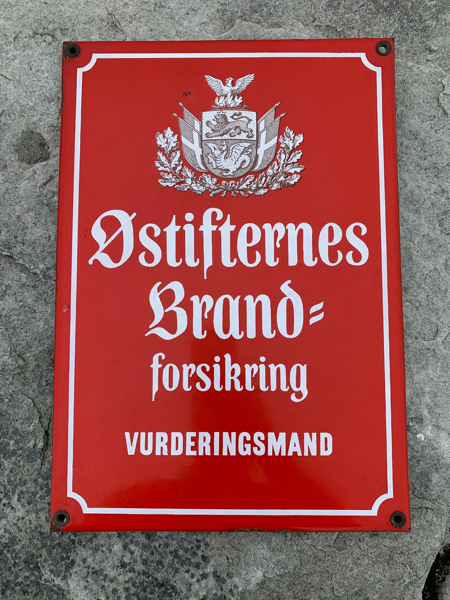 Emaljeskilt - Østifternes Brandforsikring