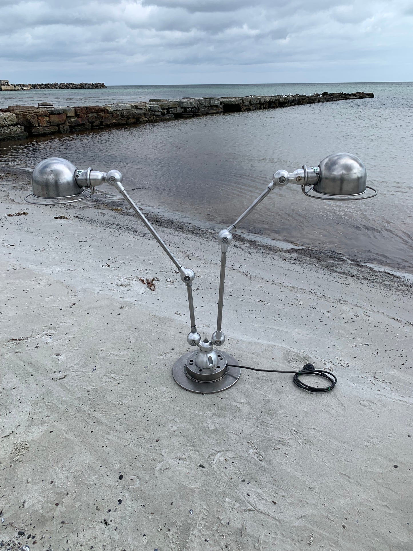 Jieldé bord/væg/loft lampe med dobbelt beslag og 2 x 2 arme