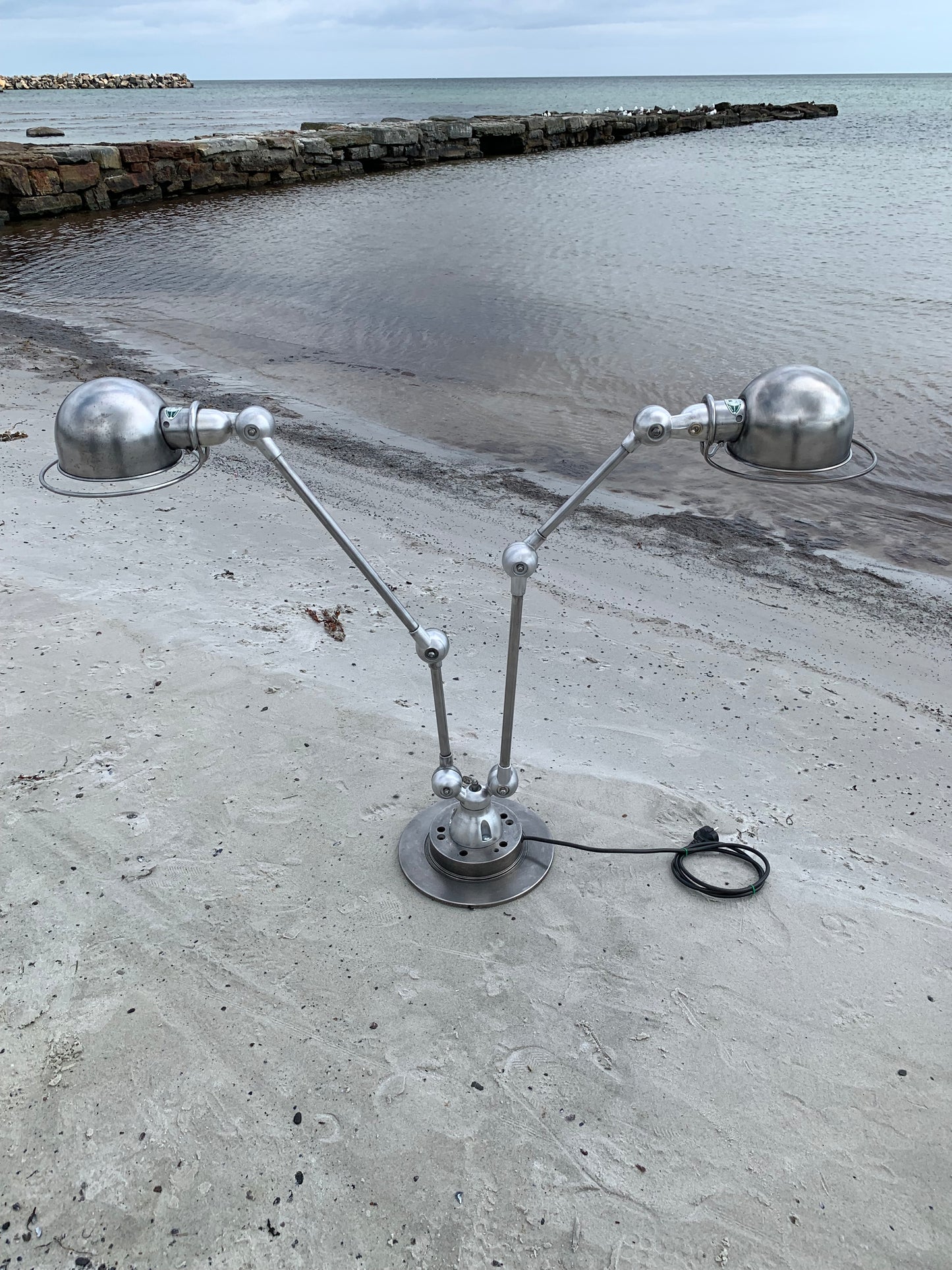 Jieldé bord/væg/loft lampe med dobbelt beslag og 2 x 2 arme