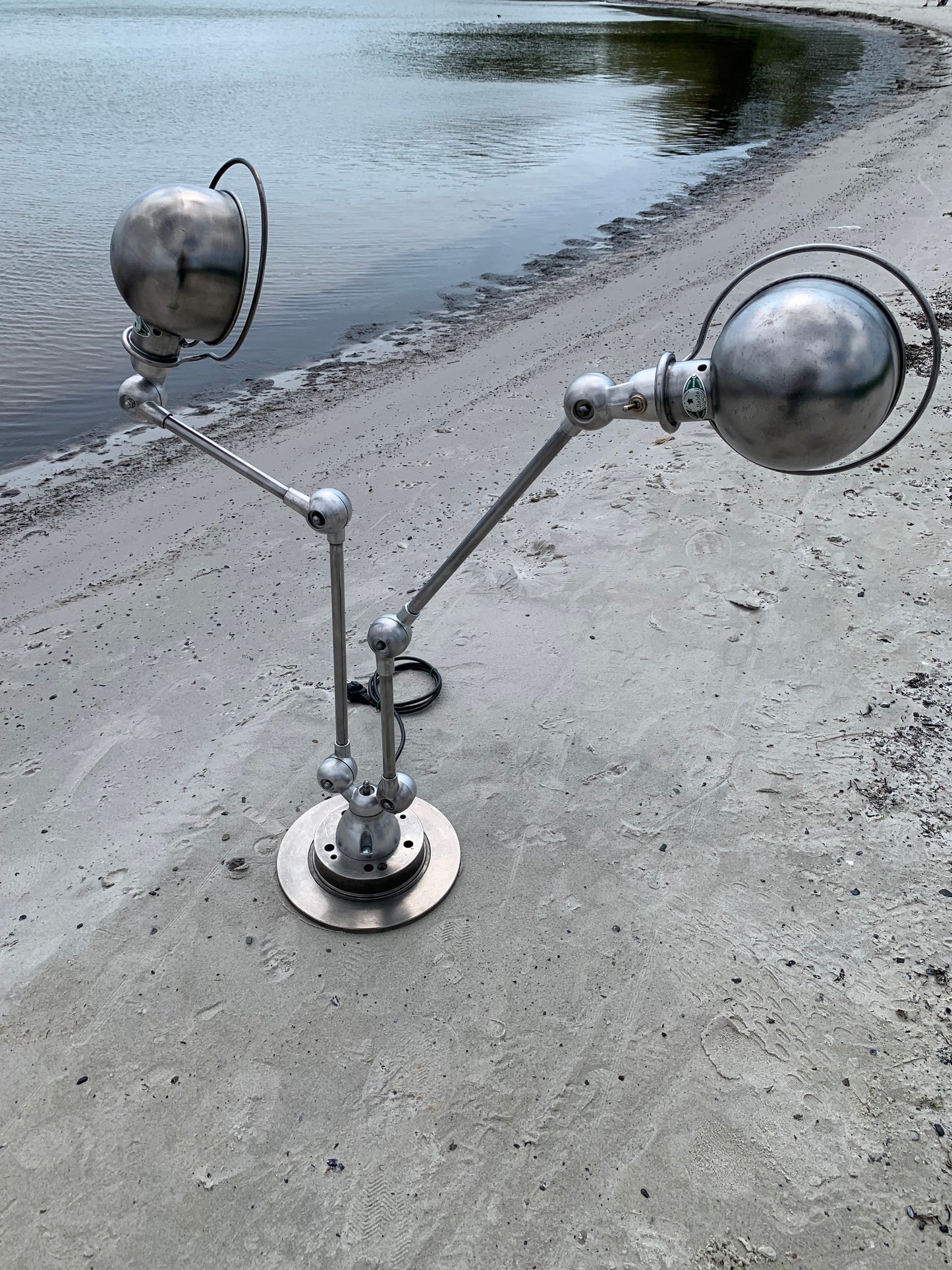 Jieldé bord/væg/loft lampe med dobbelt beslag og 2 x 2 arme