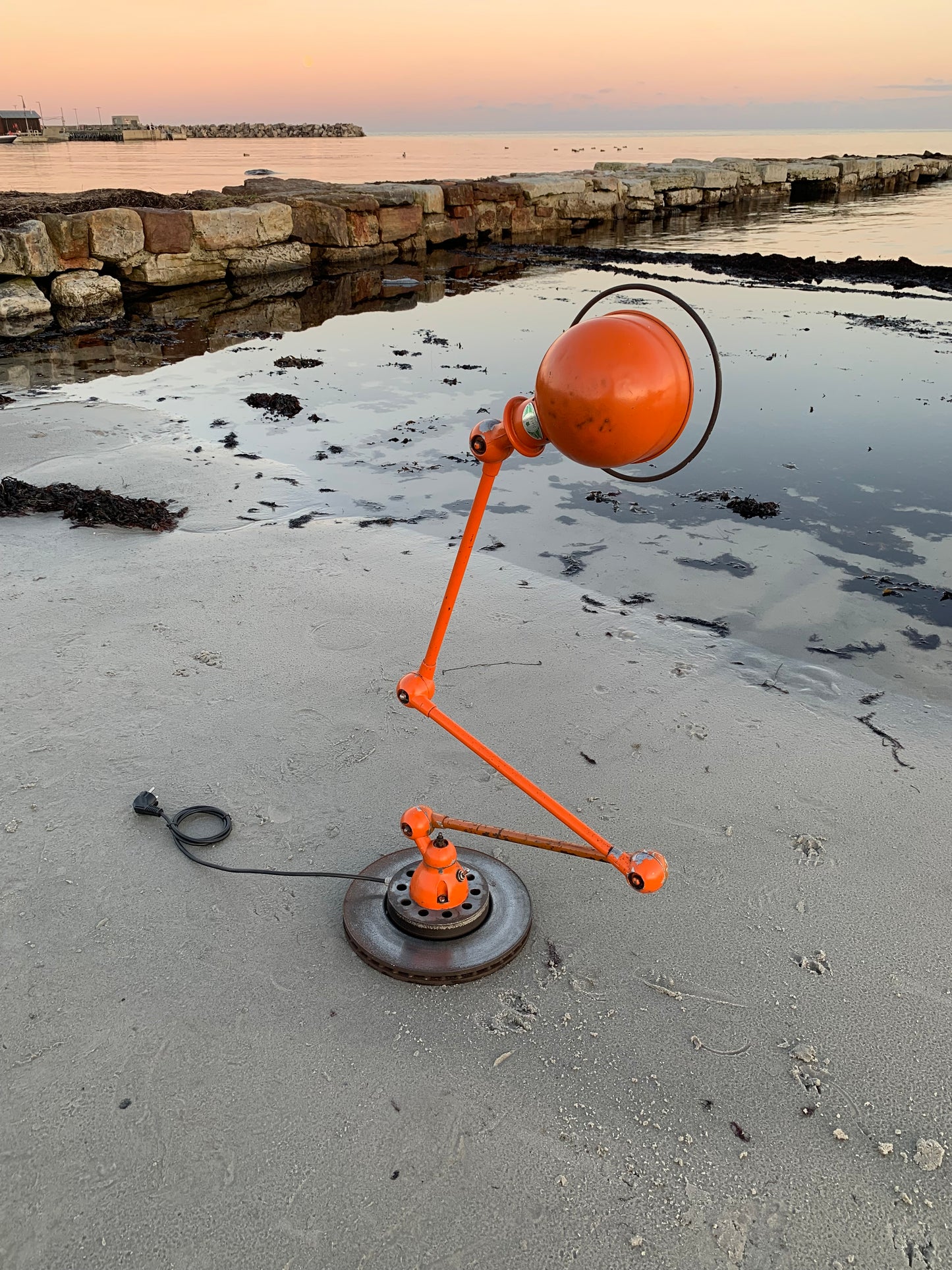 Jieldé bord/gulvlampe med 3 arme - Orange