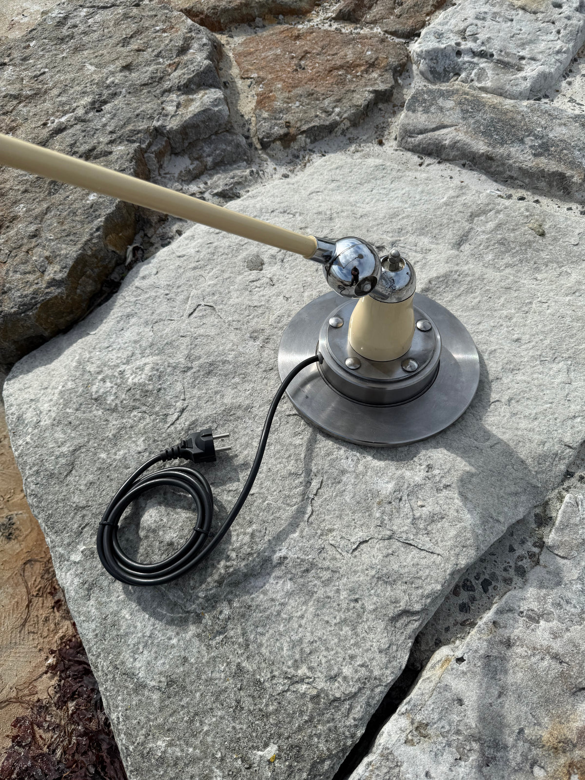 Jieldé bordlampe med to arme og blændskærm (Sjælden udgave)