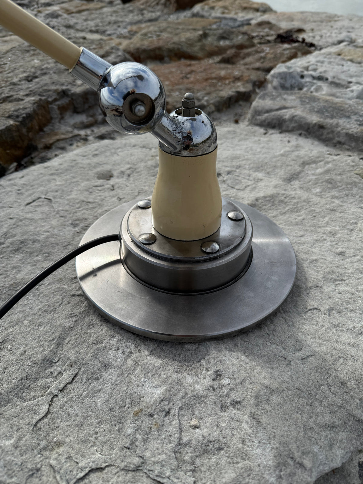 Jieldé bordlampe med to arme og blændskærm (Sjælden udgave)