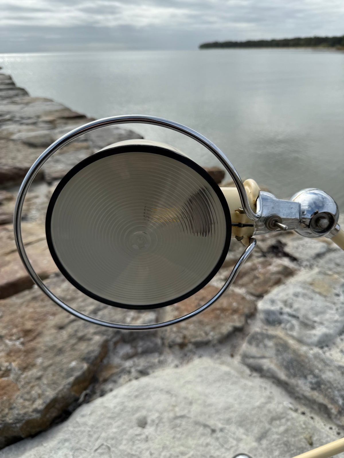 Jieldé bordlampe med to arme og blændskærm (Sjælden udgave)