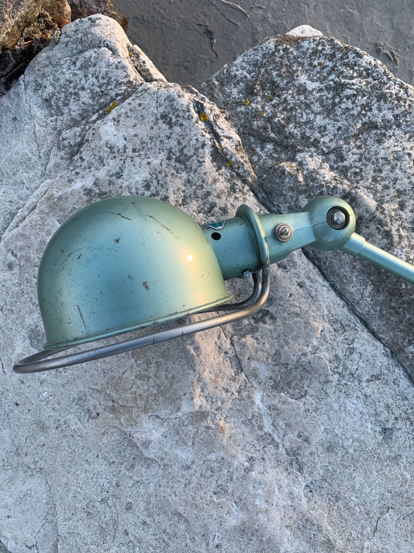 Jieldé med 2 arme og bordbeslag - Grøn
