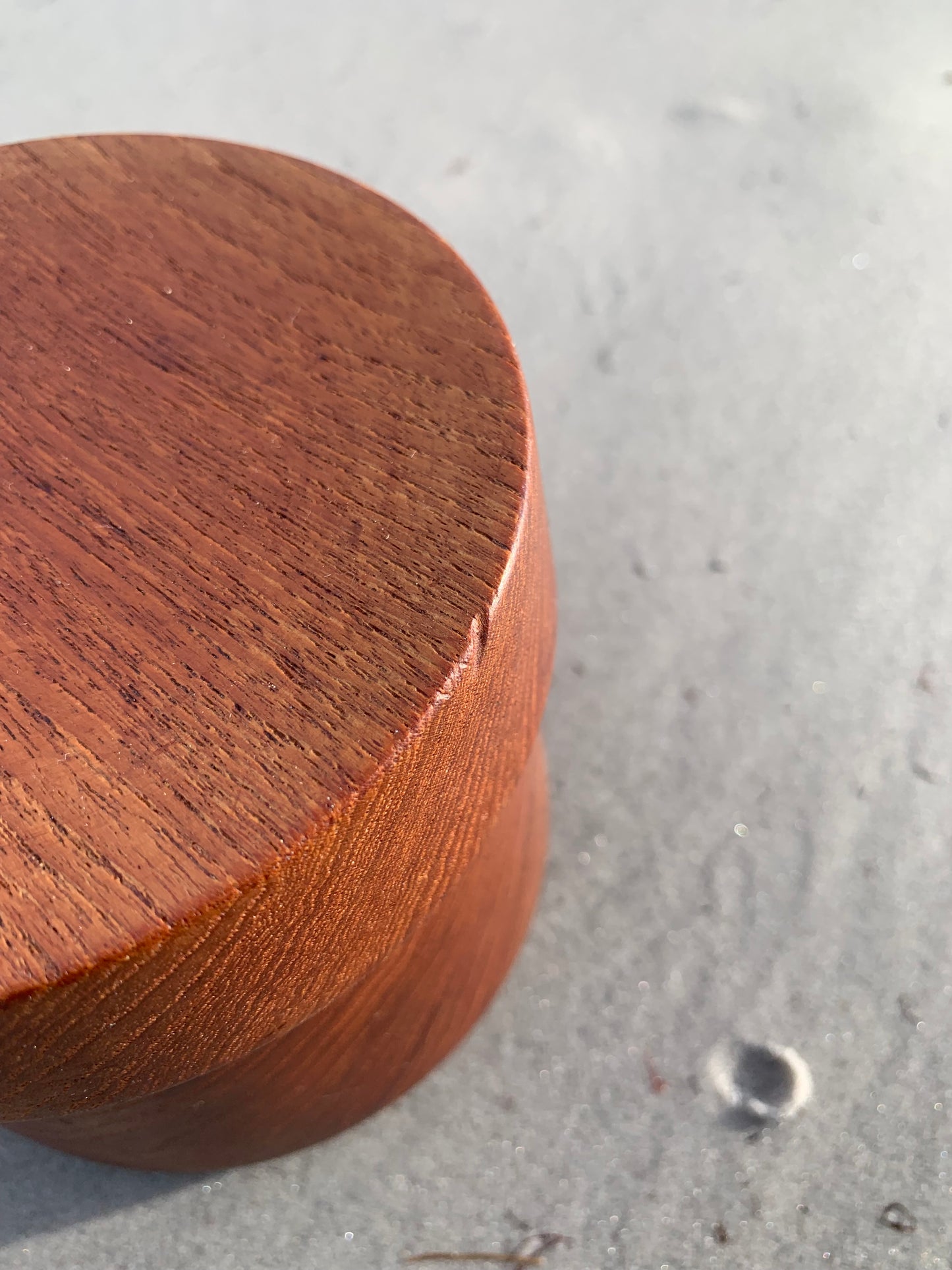 Teak krukke med låg - Dansk design