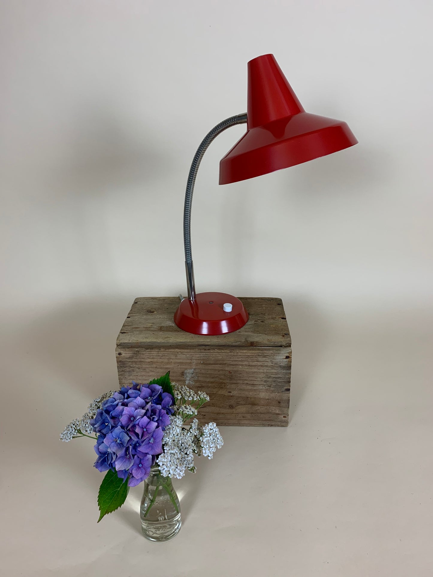 Rød retrolampe