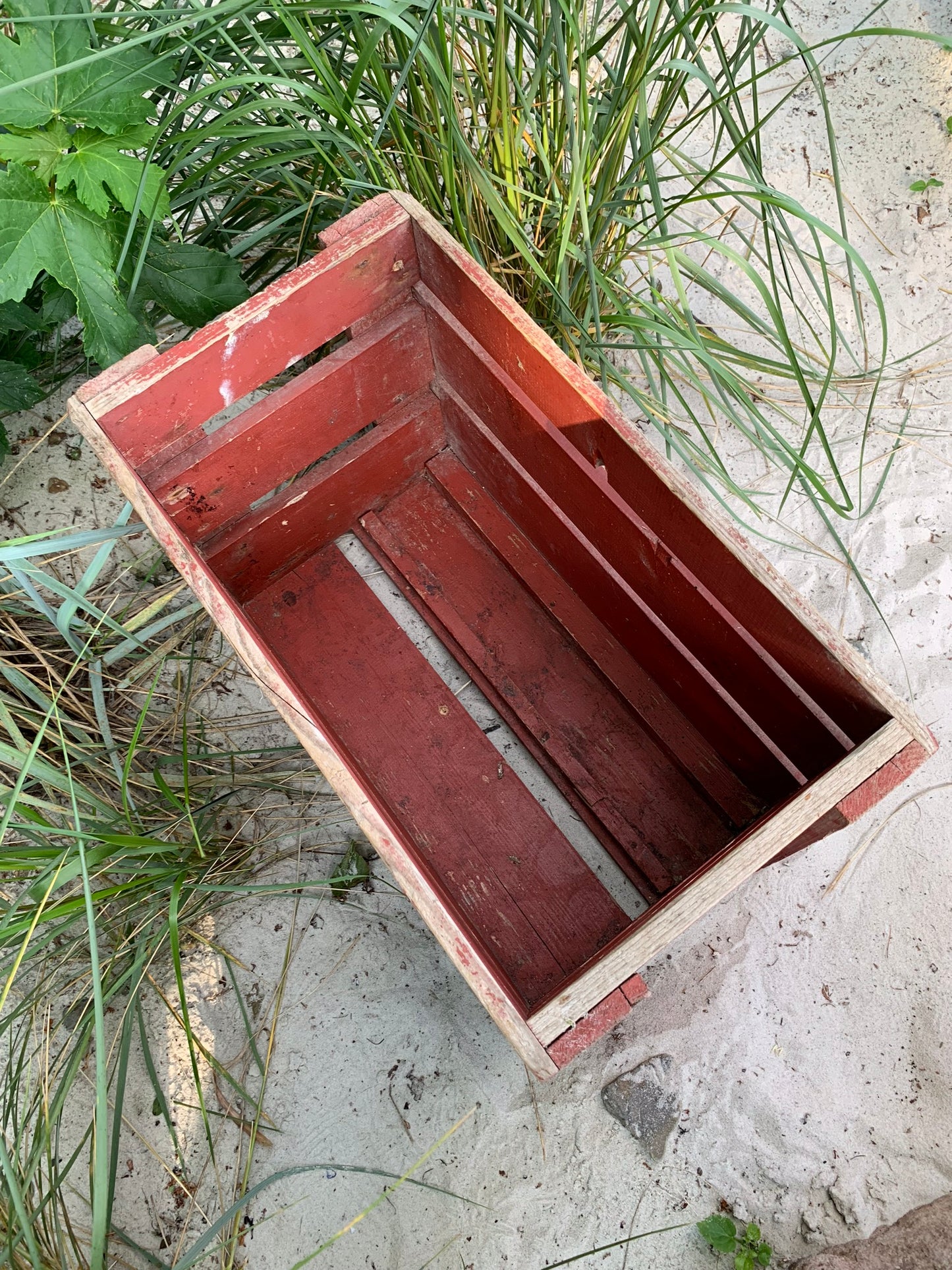 Skøn gammel kasse fra frugtplantager i Langedeby