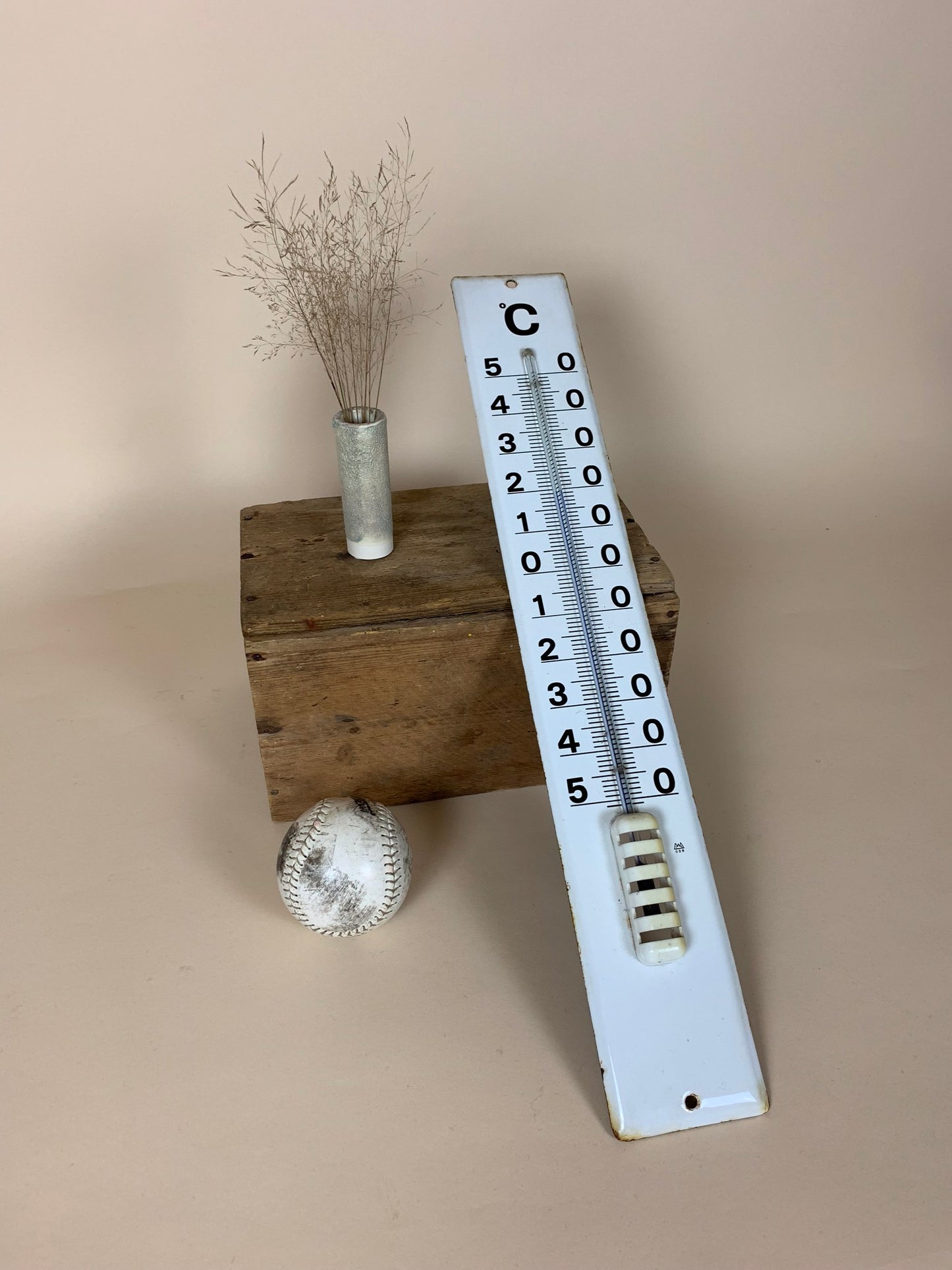 Skønt gammelt emaljetermometer