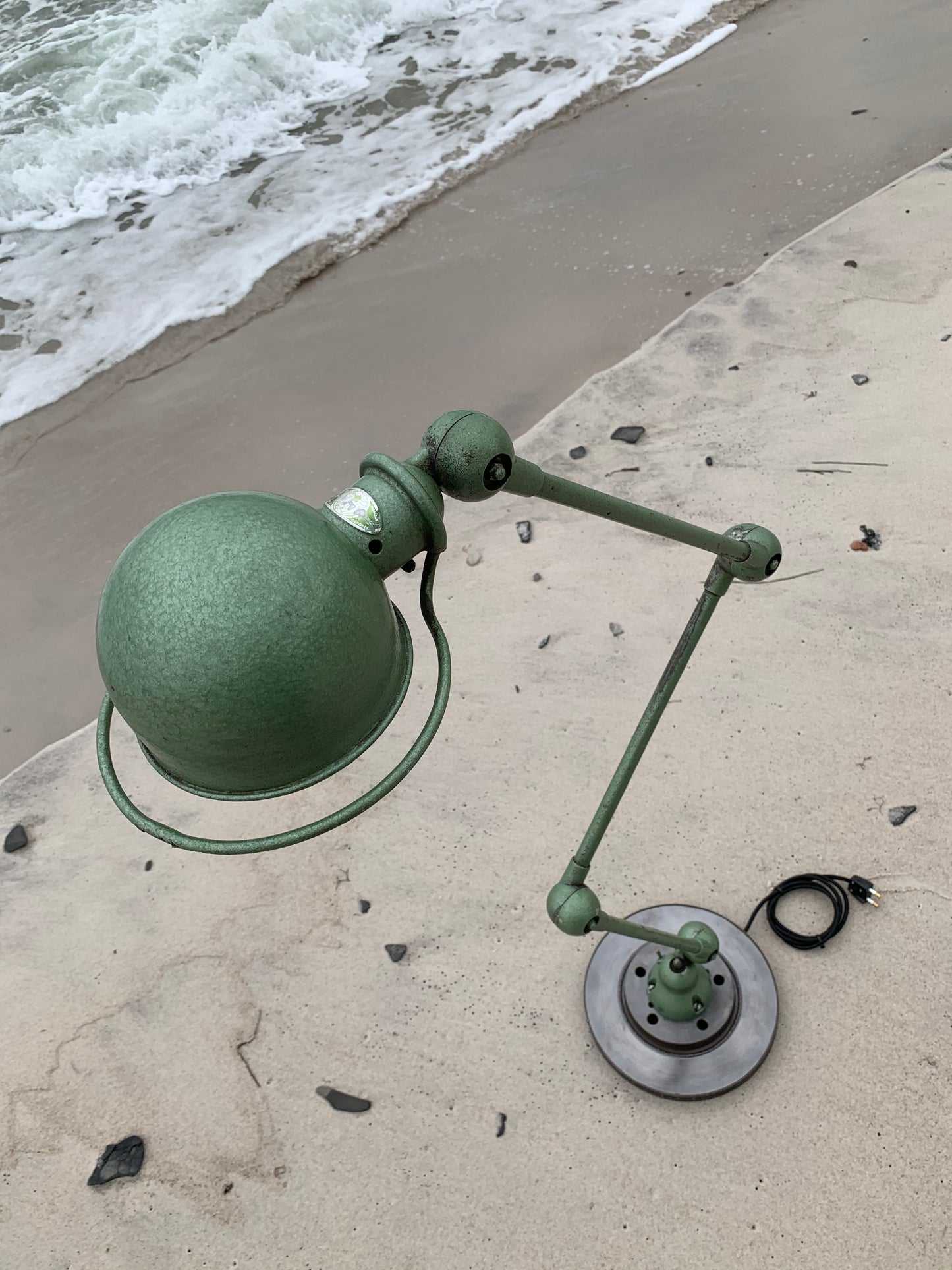 Jieldé gulvlampe med 3 arme - Grøn rå udgave