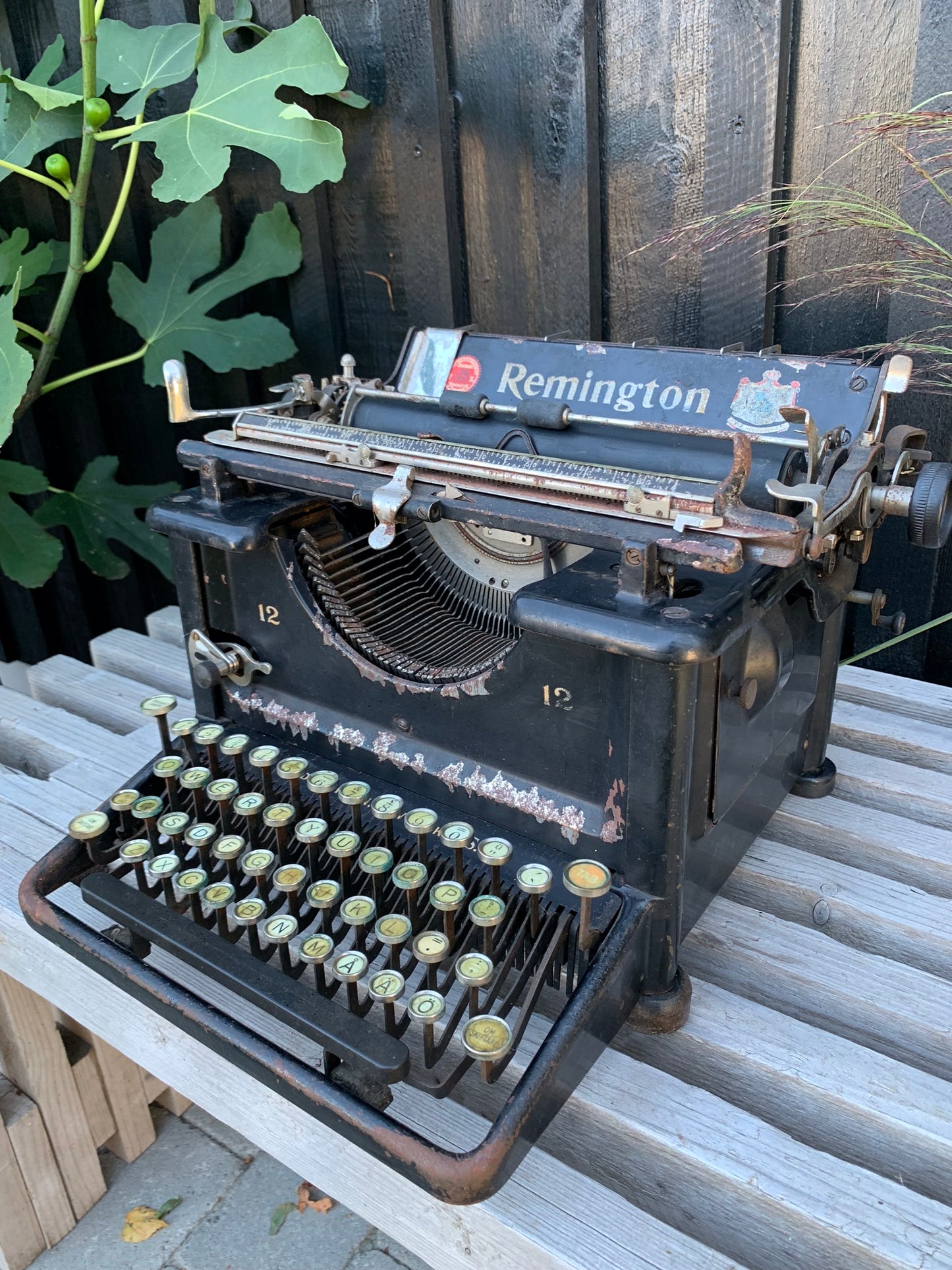 Remington skrivemaskine med skøn patina