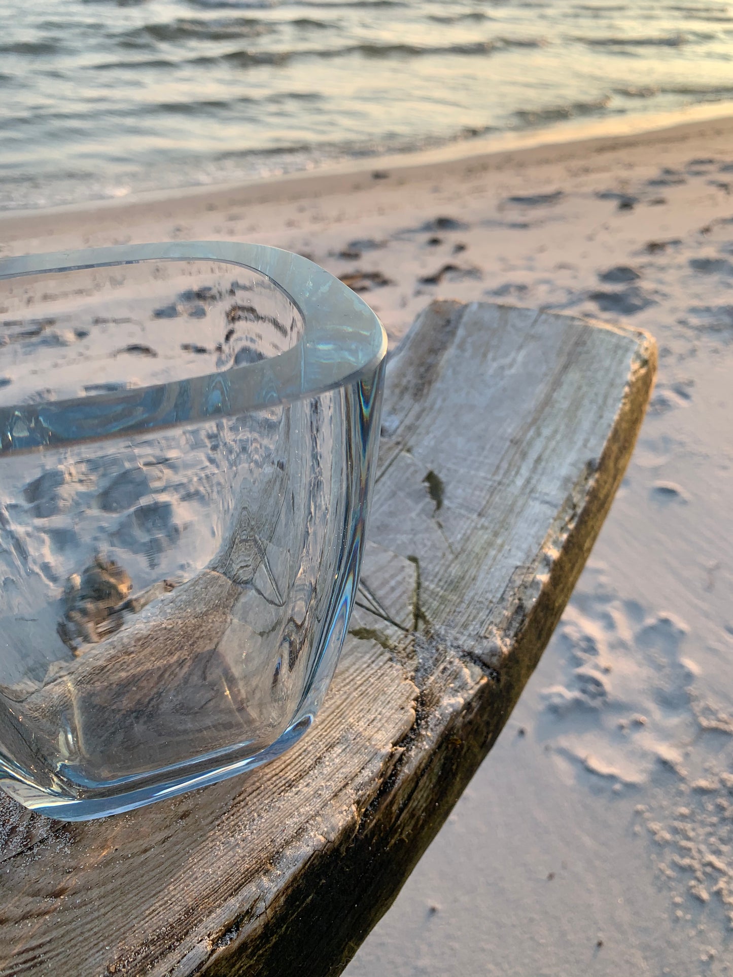 Vase i lækkert glas