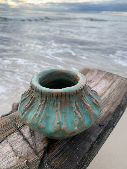 Keramikvase - Grøn