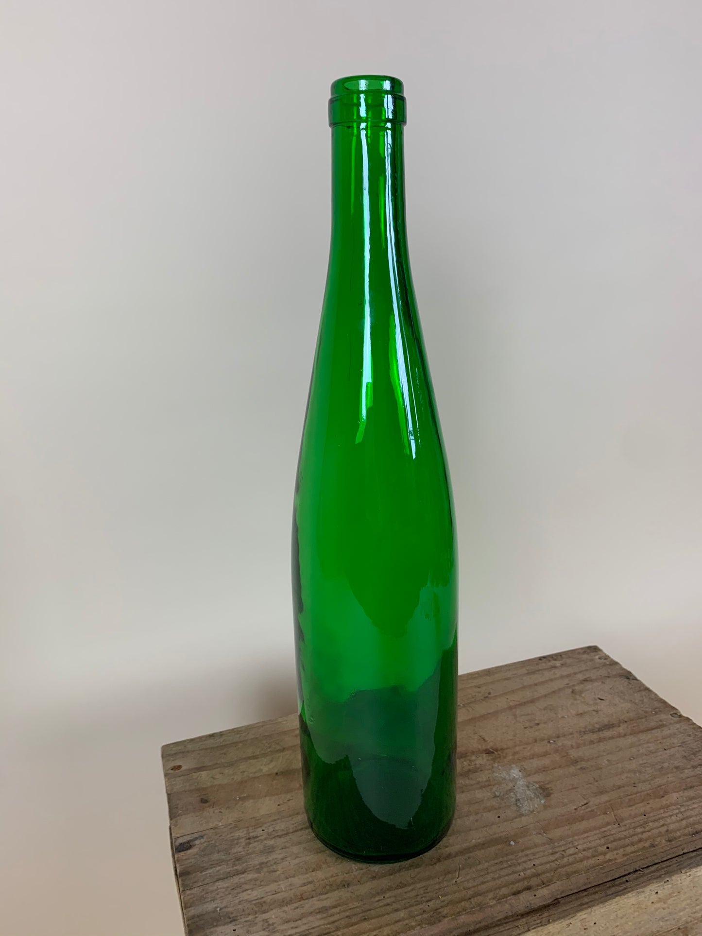 Grøn glasflaske