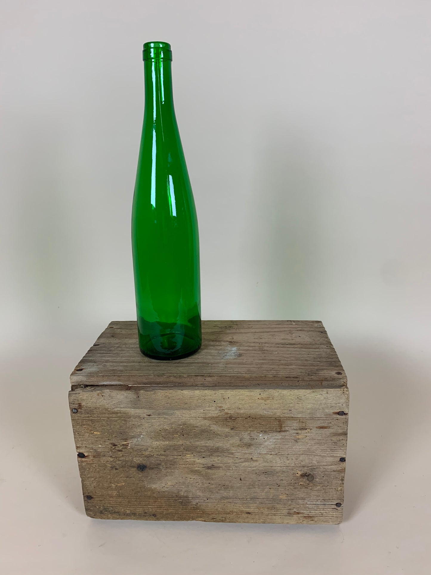 Grøn glasflaske