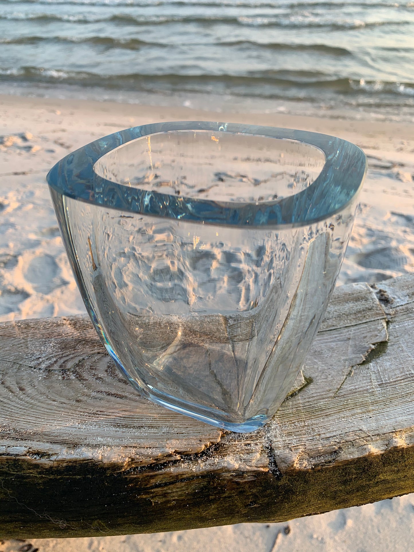 Vase i lækkert glas