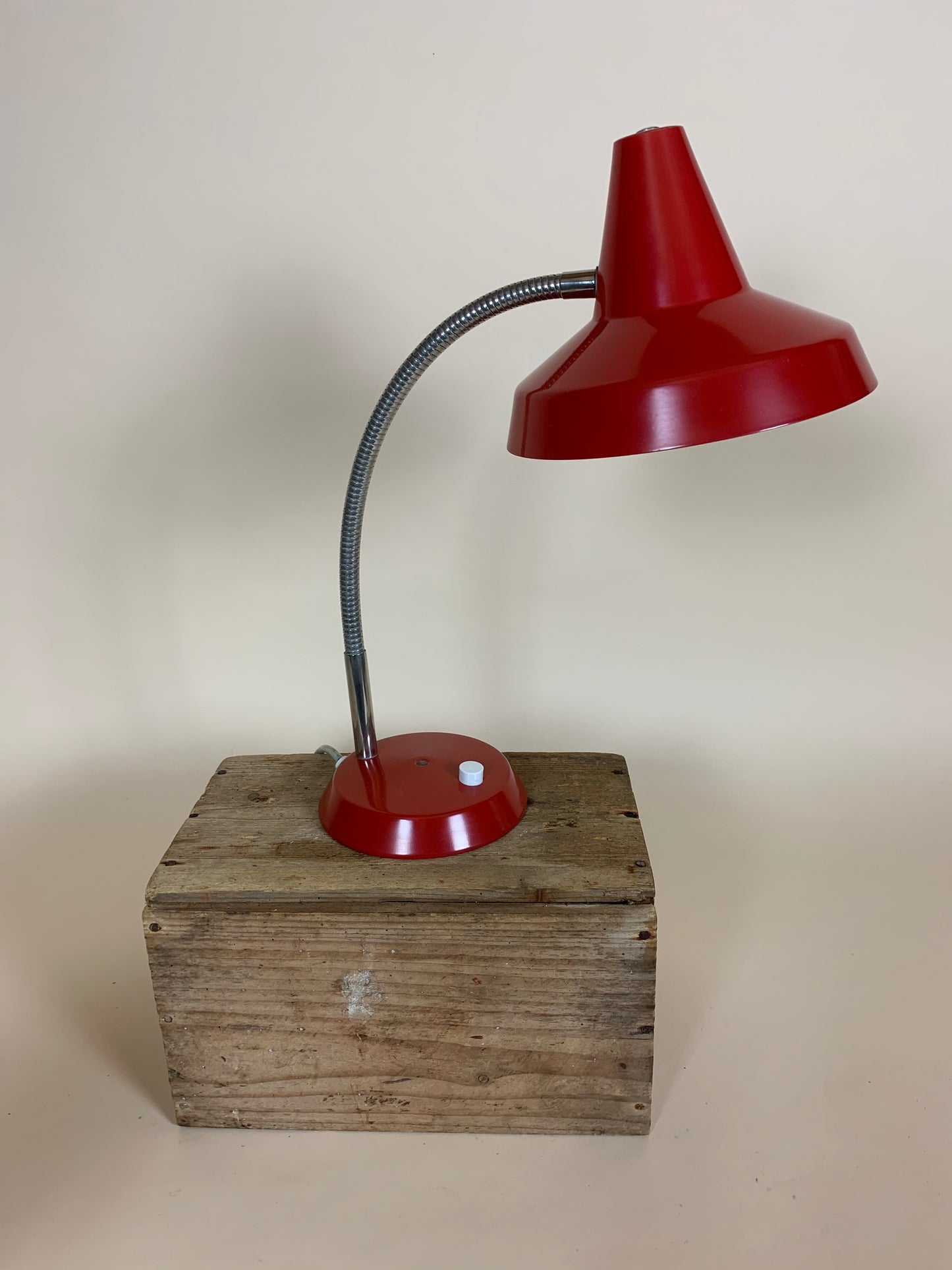 Rød retrolampe