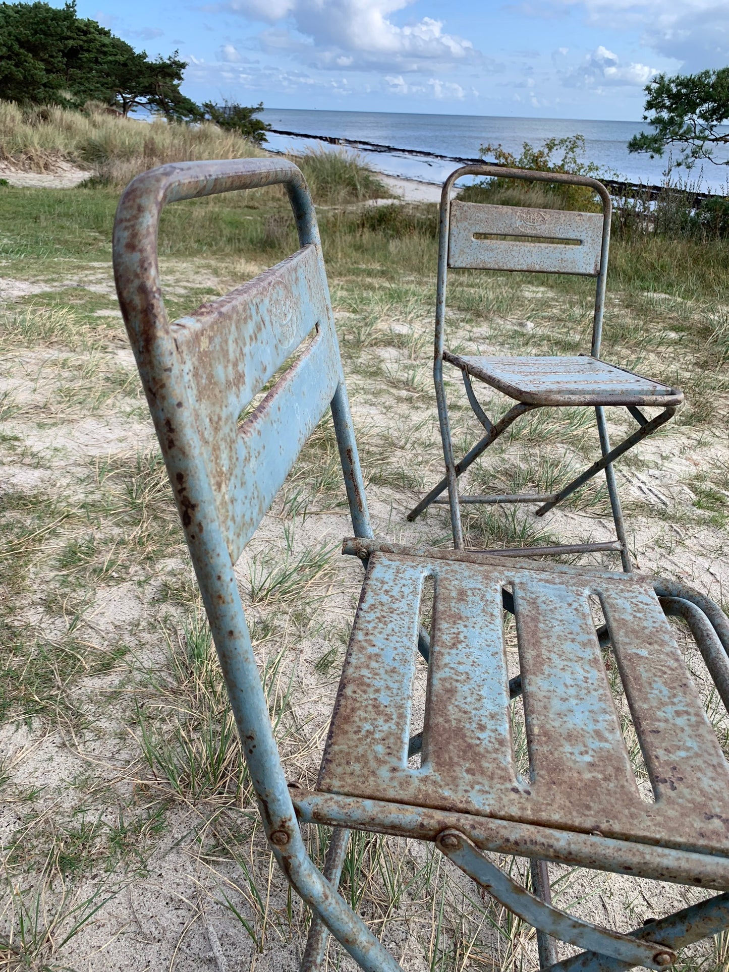 Rå klapstol med patina - prisen er pr. stk.